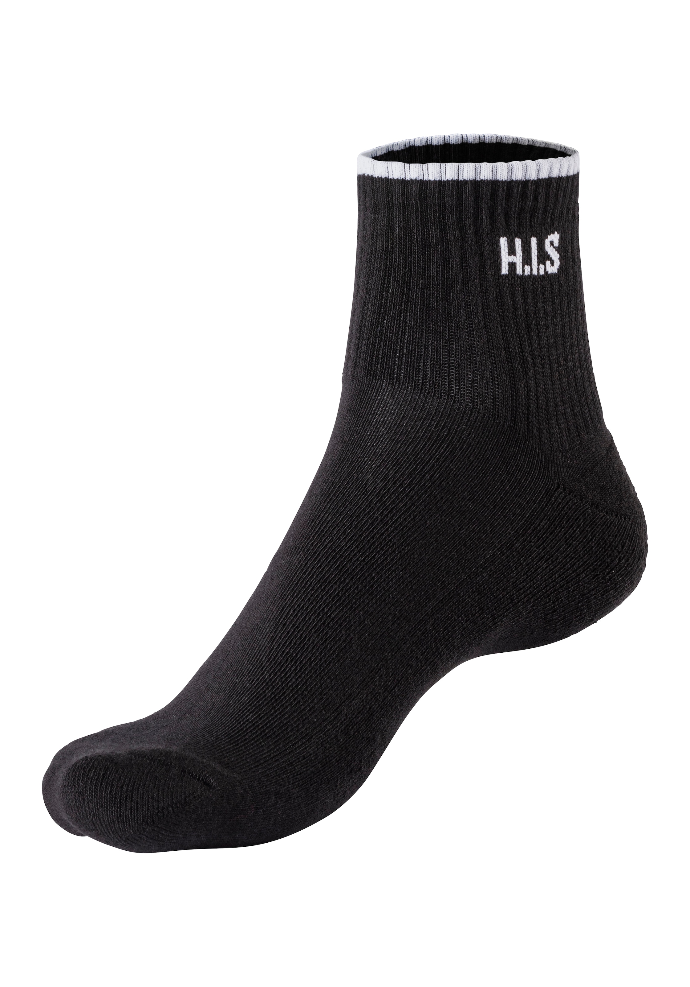 H.I.S Sportsocken »Kurzsocken«, (Packung, 6 Paar), mit Frottee & verstärkten Belastungszonen