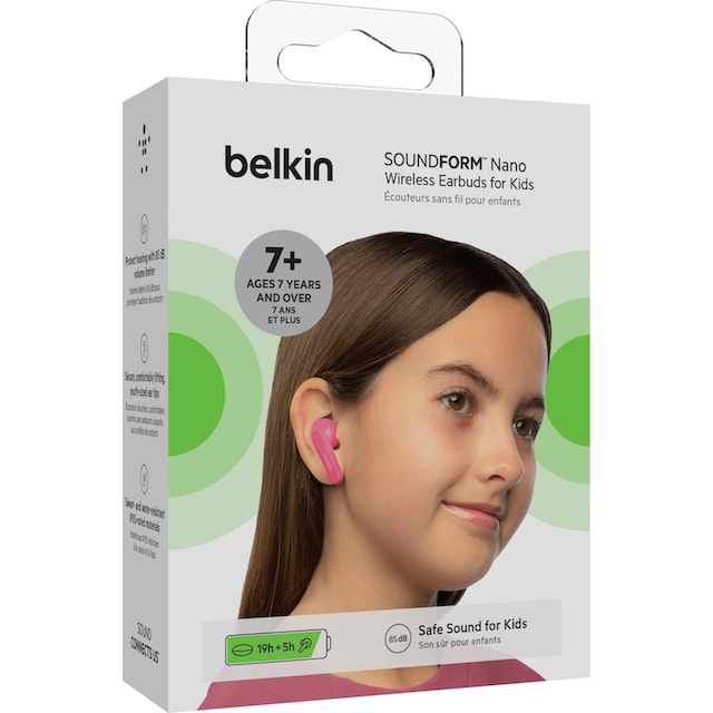 Belkin wireless Kopfhörer »SOUNDFORM NANO - Kinder In-Ear-Kopfhörer«, auf 85  dB begrenzt; am Kopfhörer ➥ 3 Jahre XXL Garantie | UNIVERSAL