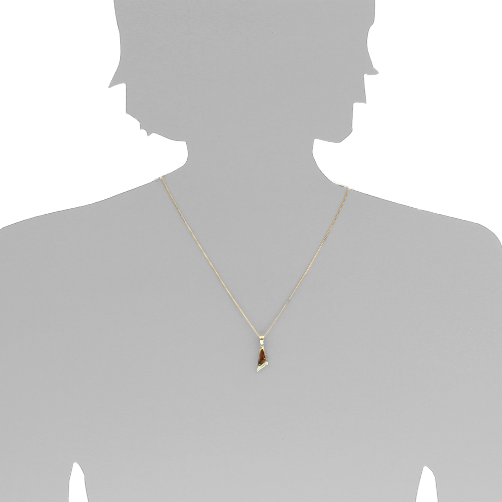 OSTSEE-SCHMUCK Kette und Anhänger Set »- Agneta - Gold 333/000 - Bernstein/Zirk.« ()
