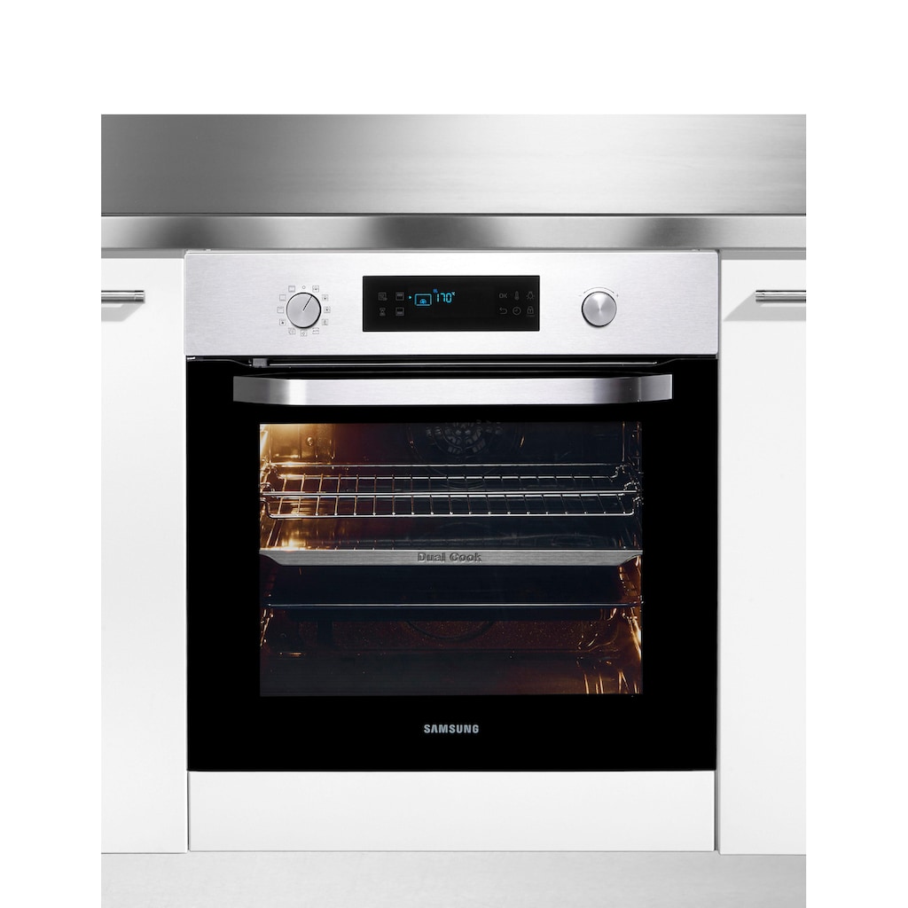 Samsung Pyrolyse Backofen »NV70N3571RS/EG«, NV70N3571RS, mit 1-fach-Teleskopauszug, Pyrolyse-Selbstreinigung