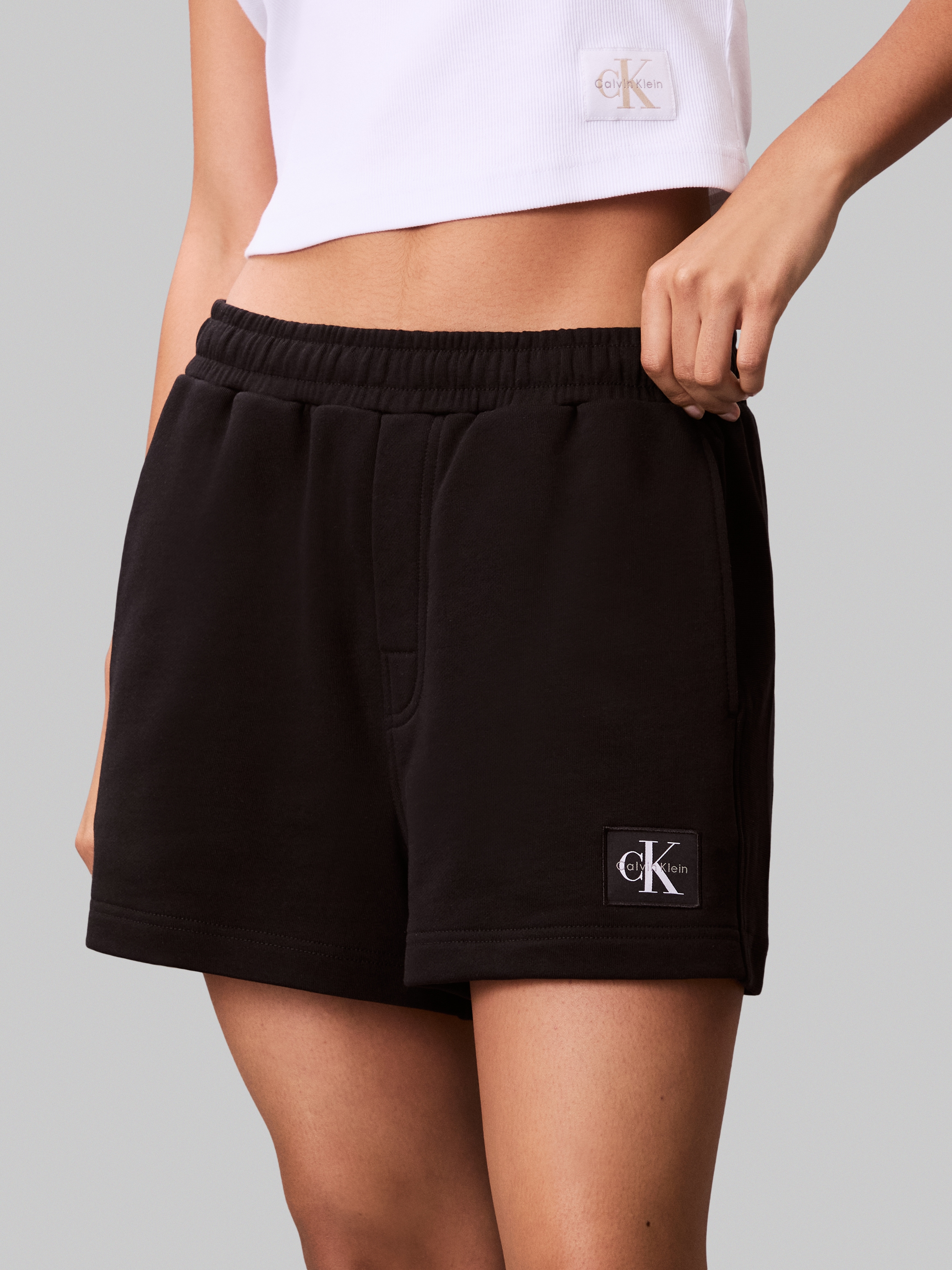 Calvin Klein Jeans Sweatshorts »A - FRNCH TRRY BDG L«, Mit elastischem Bund