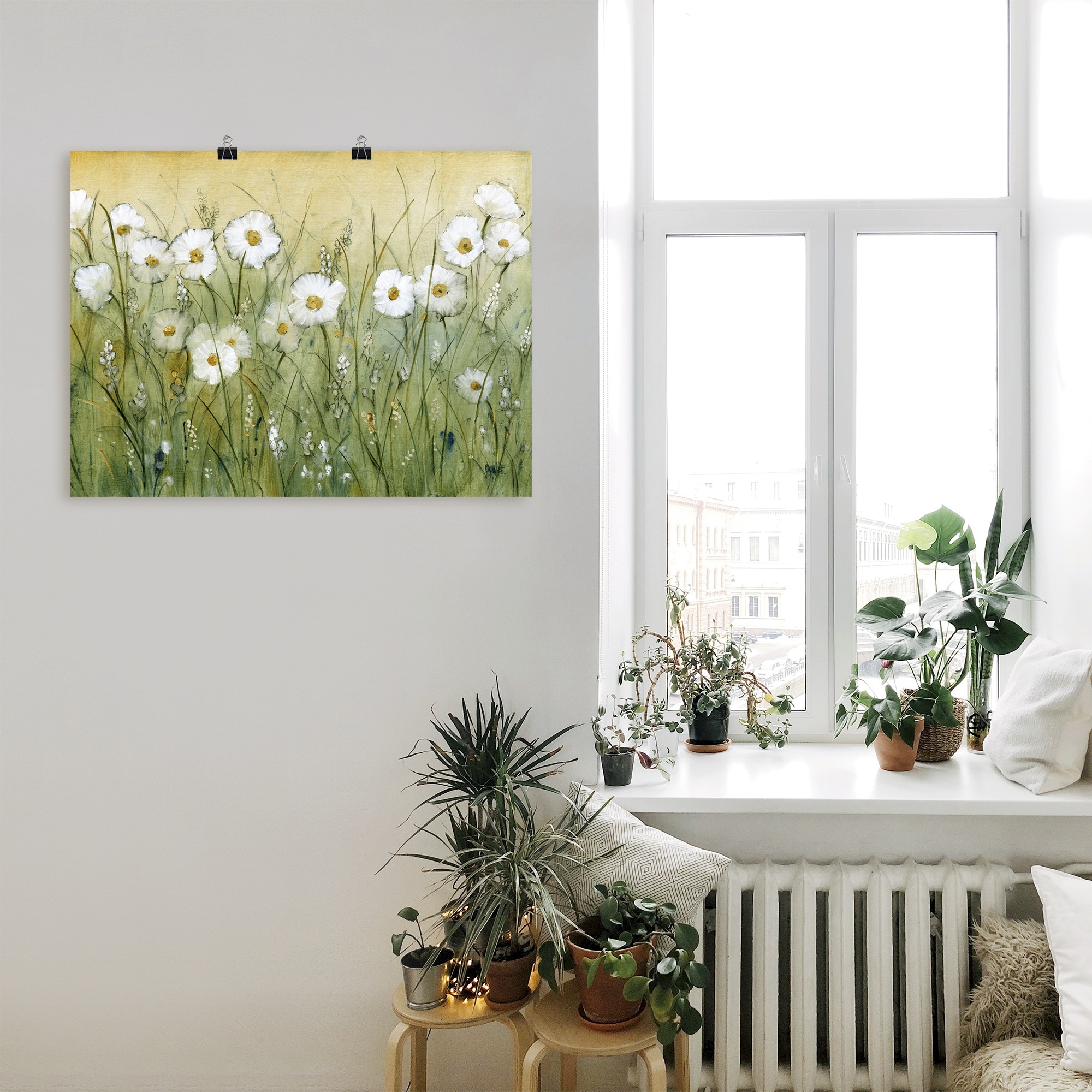 Artland Wandbild »Gänseblümchenfrühling II« Blumen 1 Stk. tlg. als Alubild, Leinwandbild, Poster in verschied. Größen