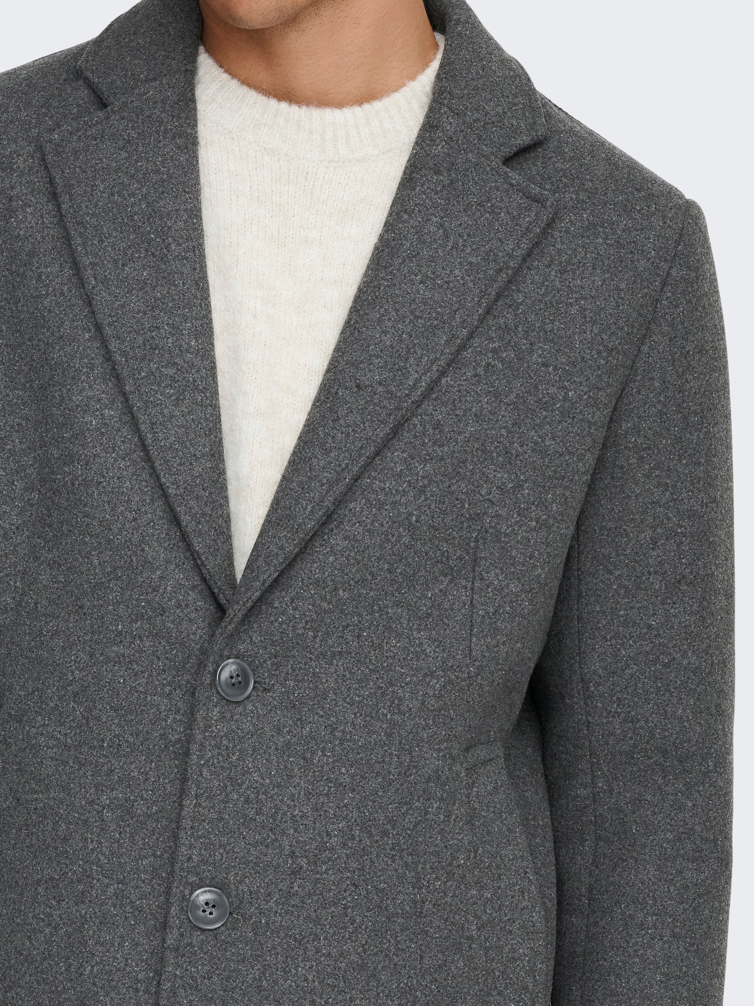 ONLY & SONS Langmantel »ONSMATTHEW WOOL COAT OTW NOOS« mit Wolle