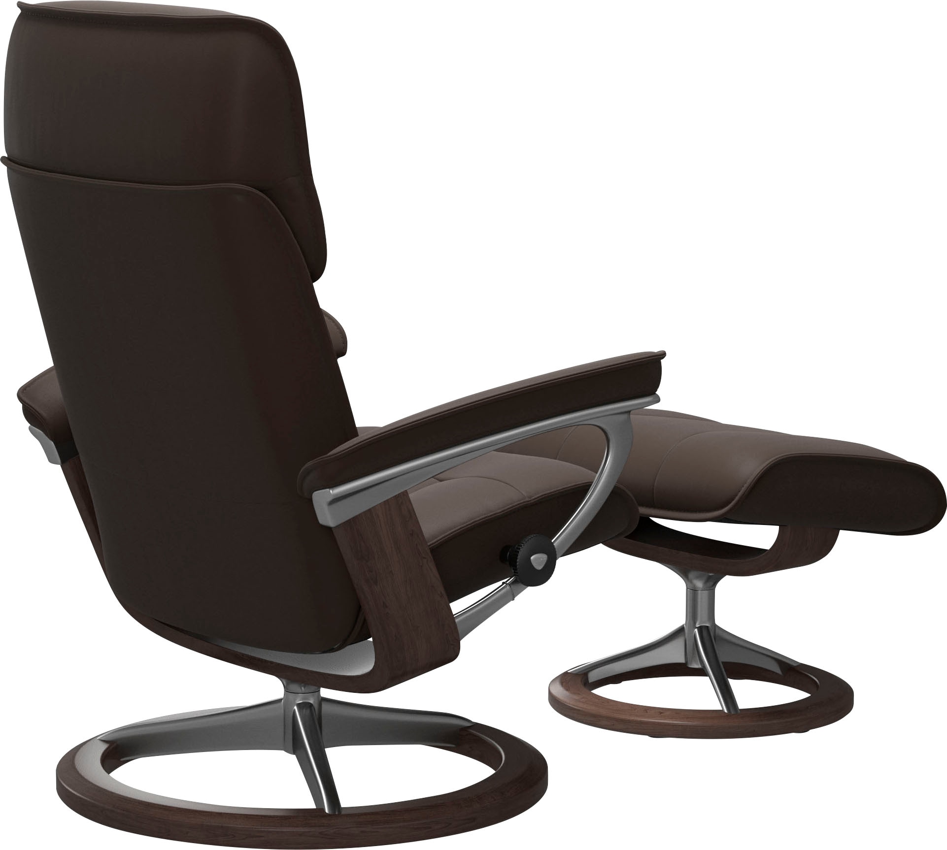 Stressless® Relaxsessel »Admiral«, (Set, Relaxsessel inkl. Hocker), mit Signature Base, Größe M & L, Gestell Wenge
