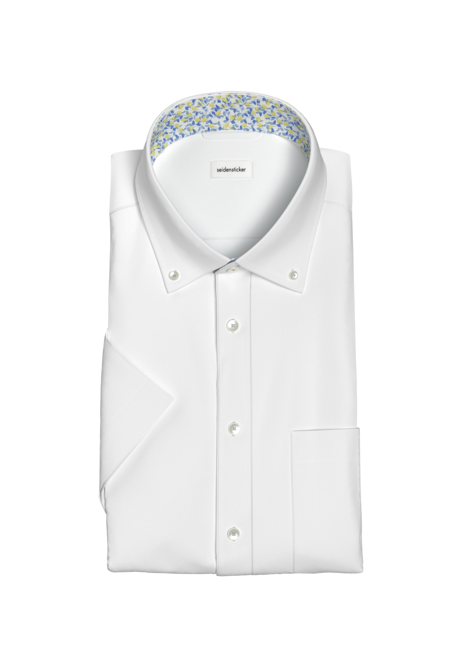 seidensticker Businesshemd »Regular«, Regular Kurzarm Button-Down-Kragen Struktur