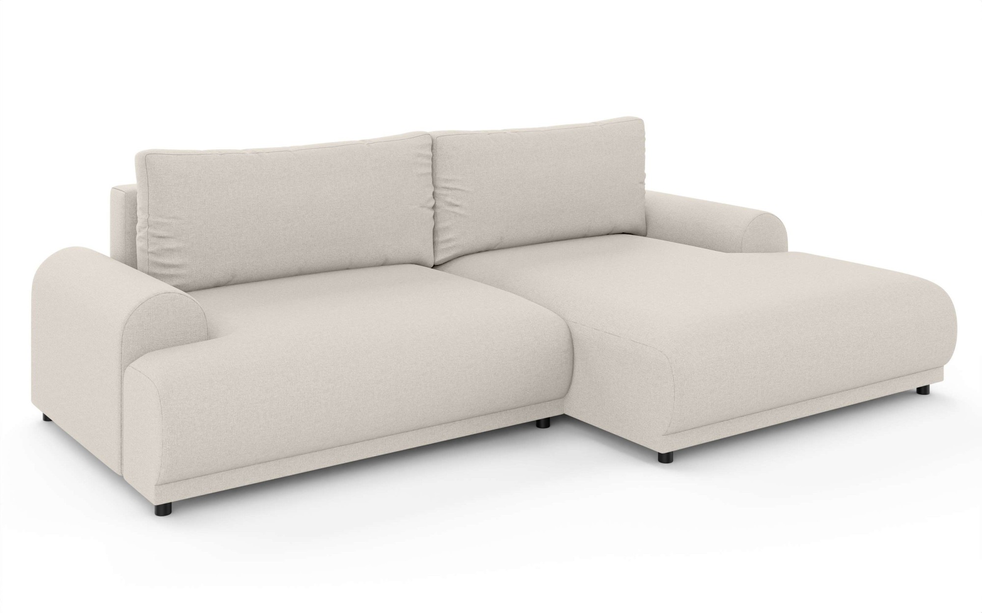 INOSIGN Ecksofa »Marsby, mit Bettfunktion und Bettkasten, Maße: B/H/T 242/65/145 cm«, L-Form mit Wellenunterfederung, Recamiere links oder rechts bestellbar