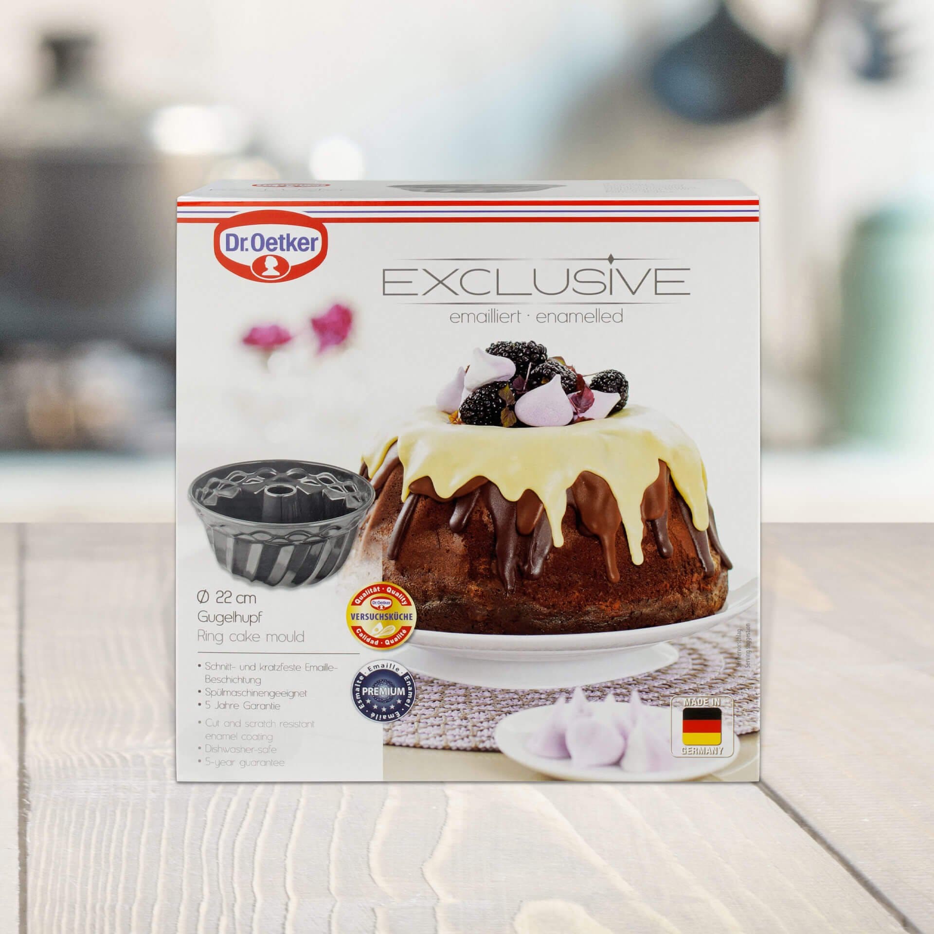 Dr. Oetker Gugelhupfform »Exclusive, 22 cm, perfekt für gleichmäßige Backergebnisse«