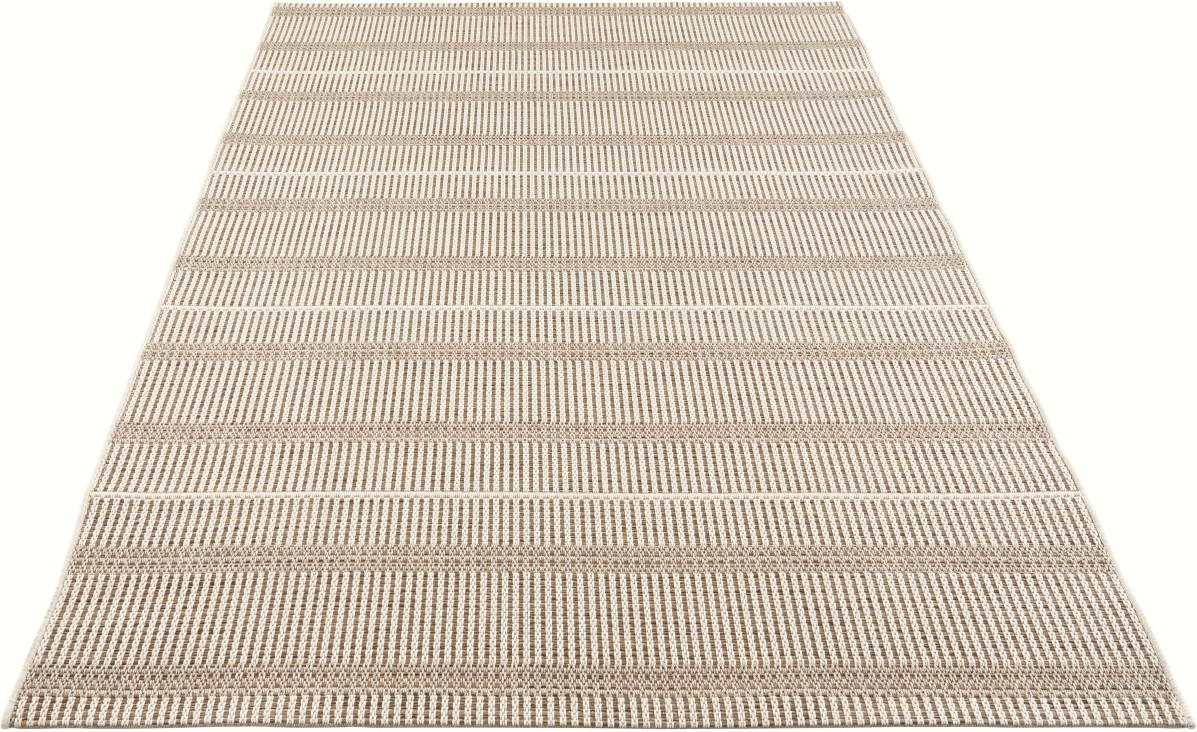 ELLE DECORATION Teppich »Laon«, rechteckig, 8 mm Höhe, In-& Outdoor, Flachgewebe, Wetterfest, Balkon, Garten, Handmade-Look