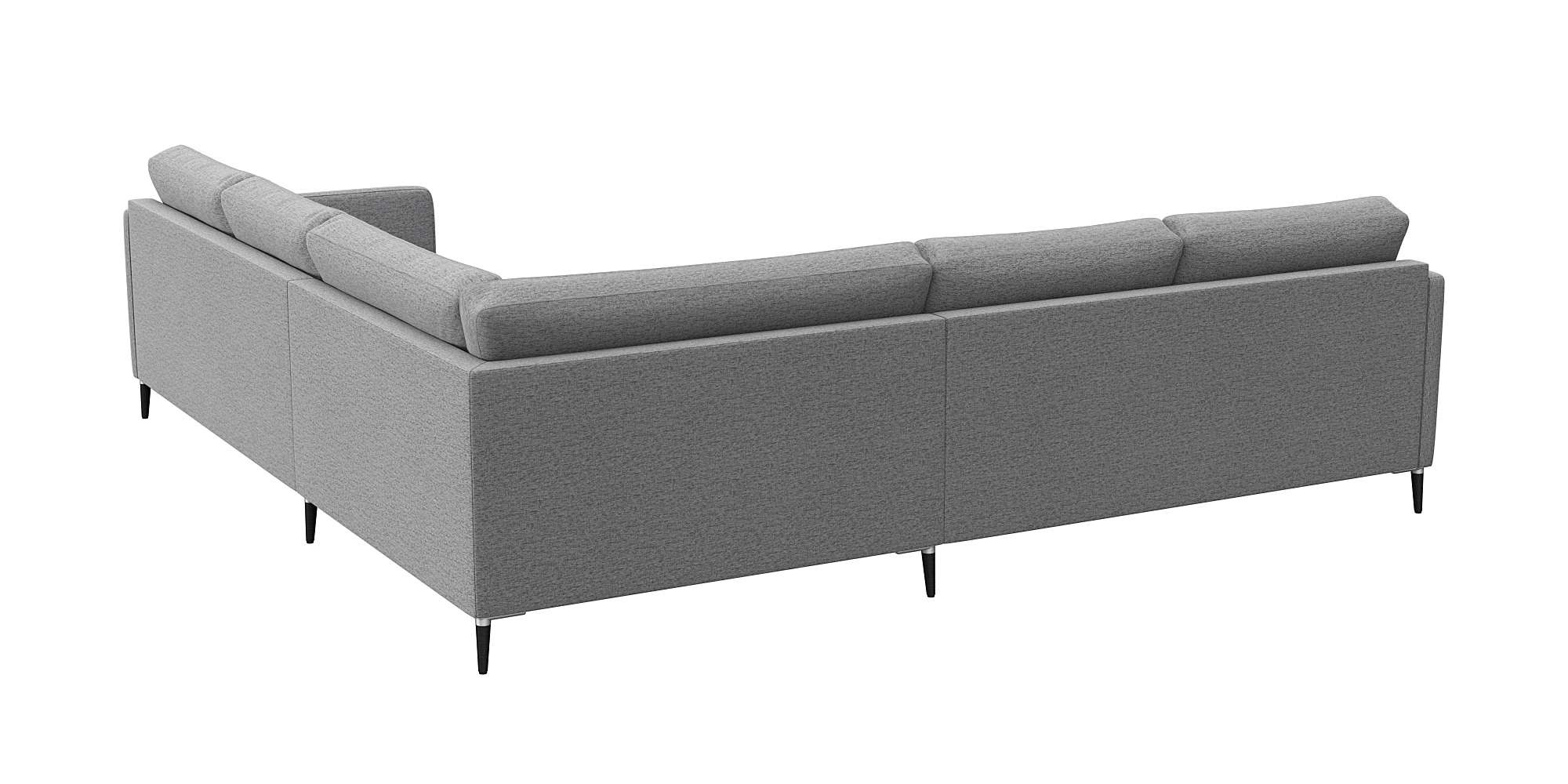 FLEXLUX Ecksofa »Fiore, L-Form, bequem und komfortabel durch hochwertigem Sitzaufbau«, schmale Armlehnen, Kaltschaum, Füße Alu+schwarz