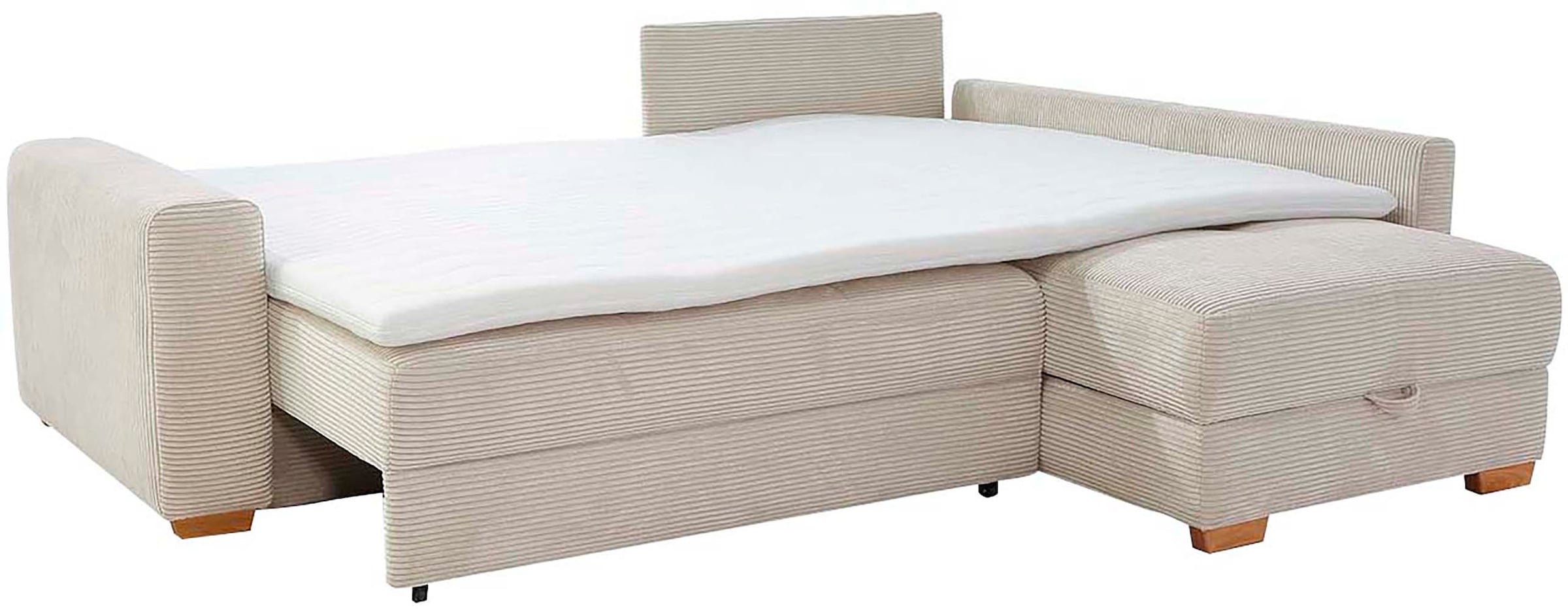 Jockenhöfer Gruppe Ecksofa »Sunset, Dauerschlafsofa mit« Tonnentaschen-Federkern, 5cm Kaltschaumtopper, flexible montierbar