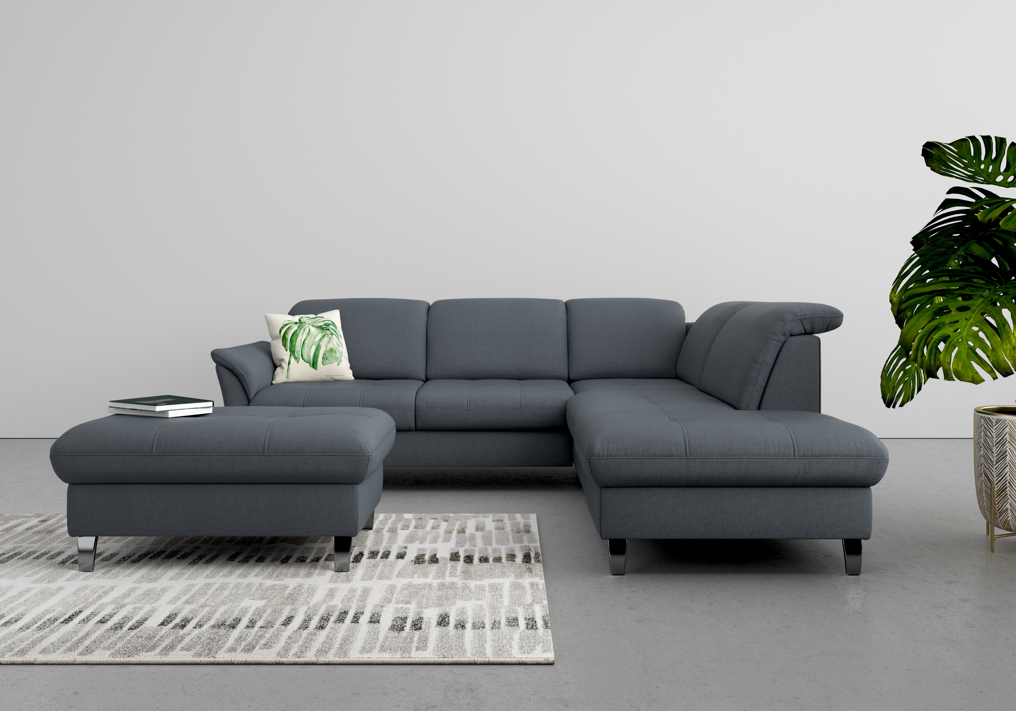 sit&more Ecksofa "Maggiore L-Form" wahlweise mit Kopfteilverstellung, Schlaffunktion und Stauraum