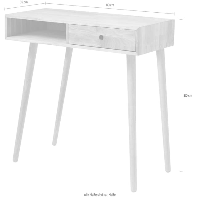 MCA furniture Konsole »Agra«, Eiche Massivholz mit Schublade bequem  bestellen