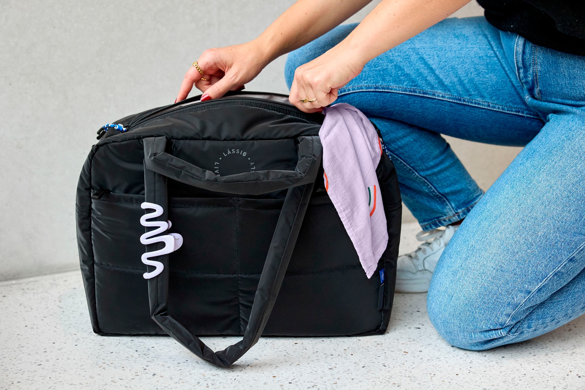 LÄSSIG Wickeltasche »Green Label, Everyday Bag black«, für Kinderwagen oder Buggy
