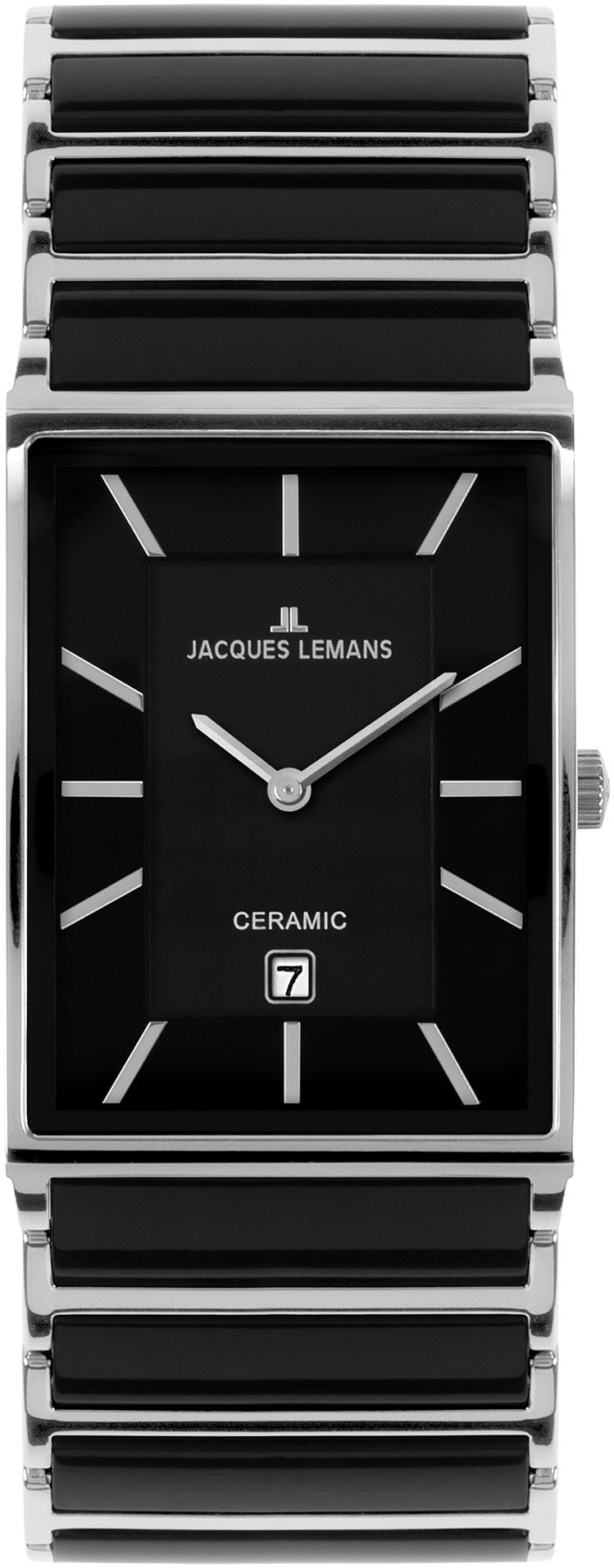 Jacques Lemans Keramikuhr »York«, Quarzuhr, Armbanduhr, Damenuhr, Herrenuhr, Datum, Keramikarmband