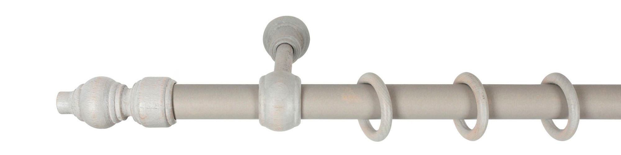 SN DECO GROUP Gardinenstange »Filigrano« 1 läufig-läufig Fixmaß 28 mm, Holz, verschiedene Längen und Farben, Komplettset