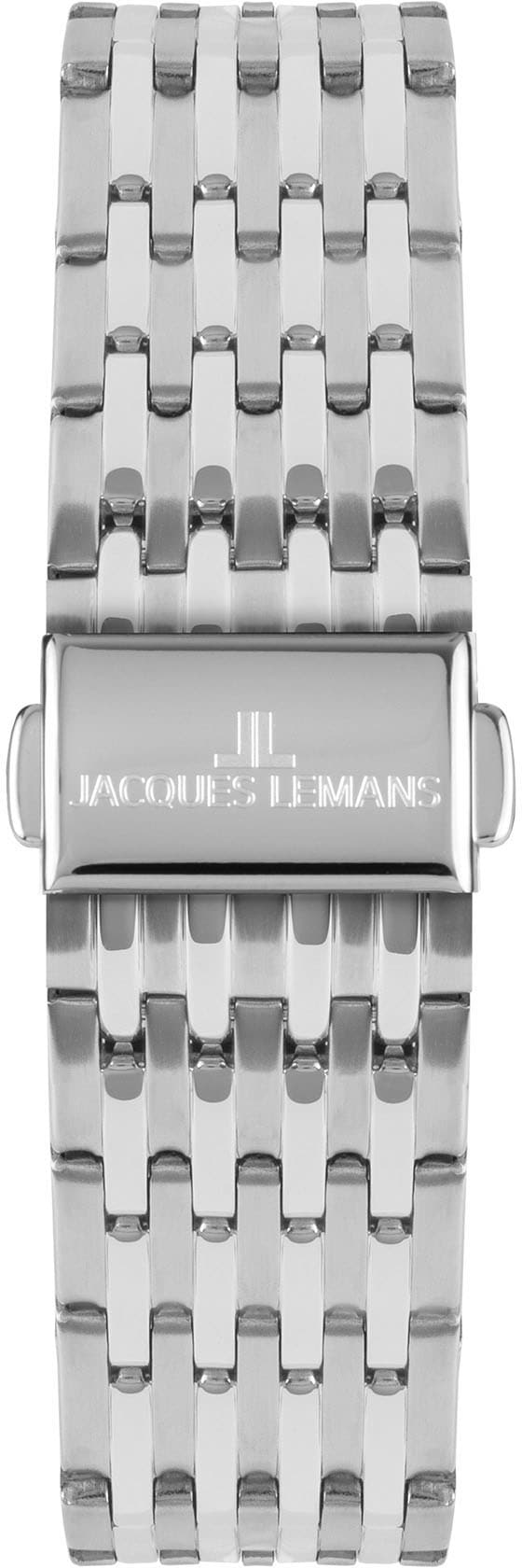 Jacques Lemans Quarzuhr »London«, Armbanduhr, Herrenuhr, Edelstahlarmband, analog, Wochentag, Tag