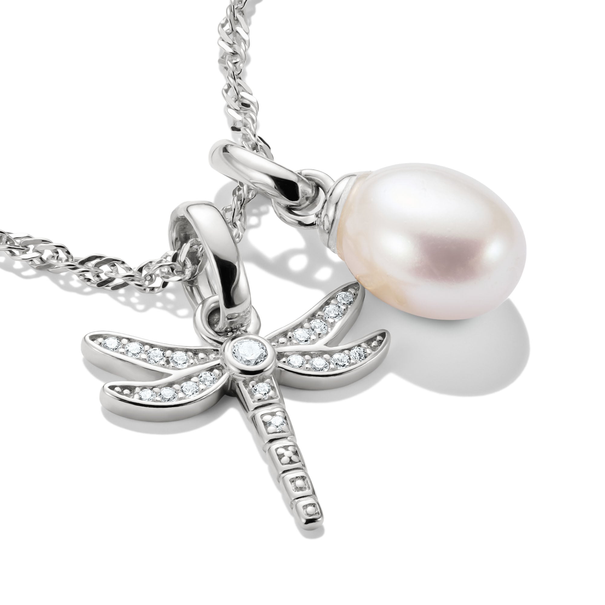THOMAS SABO Charm-Einhänger »Charm Libellen-Design - Connect« mit Zirkonia (synth.)