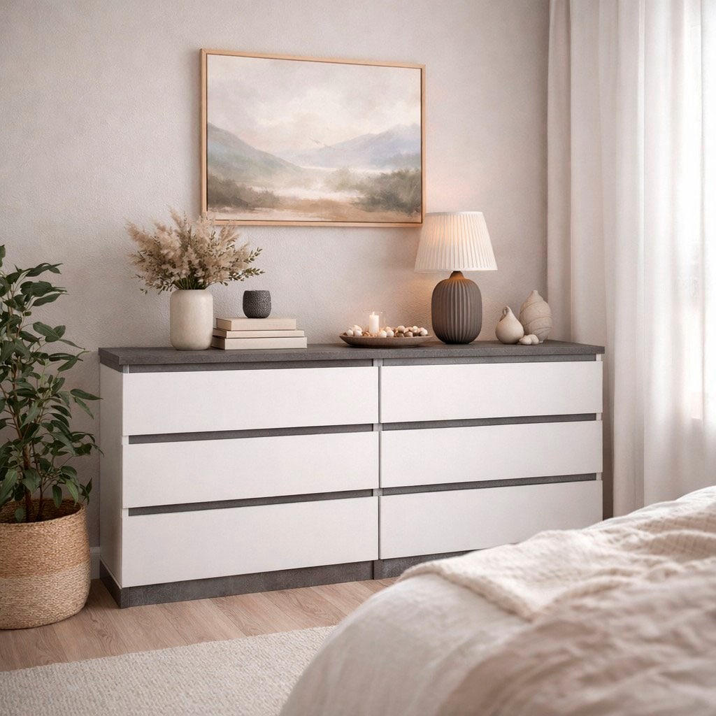 Home affaire Kommode »Naia,  6 Schubladen im skandinavischen Design, Breite 158 cm« Viel Stauraum mit griffloser Front, in mehreren Farben