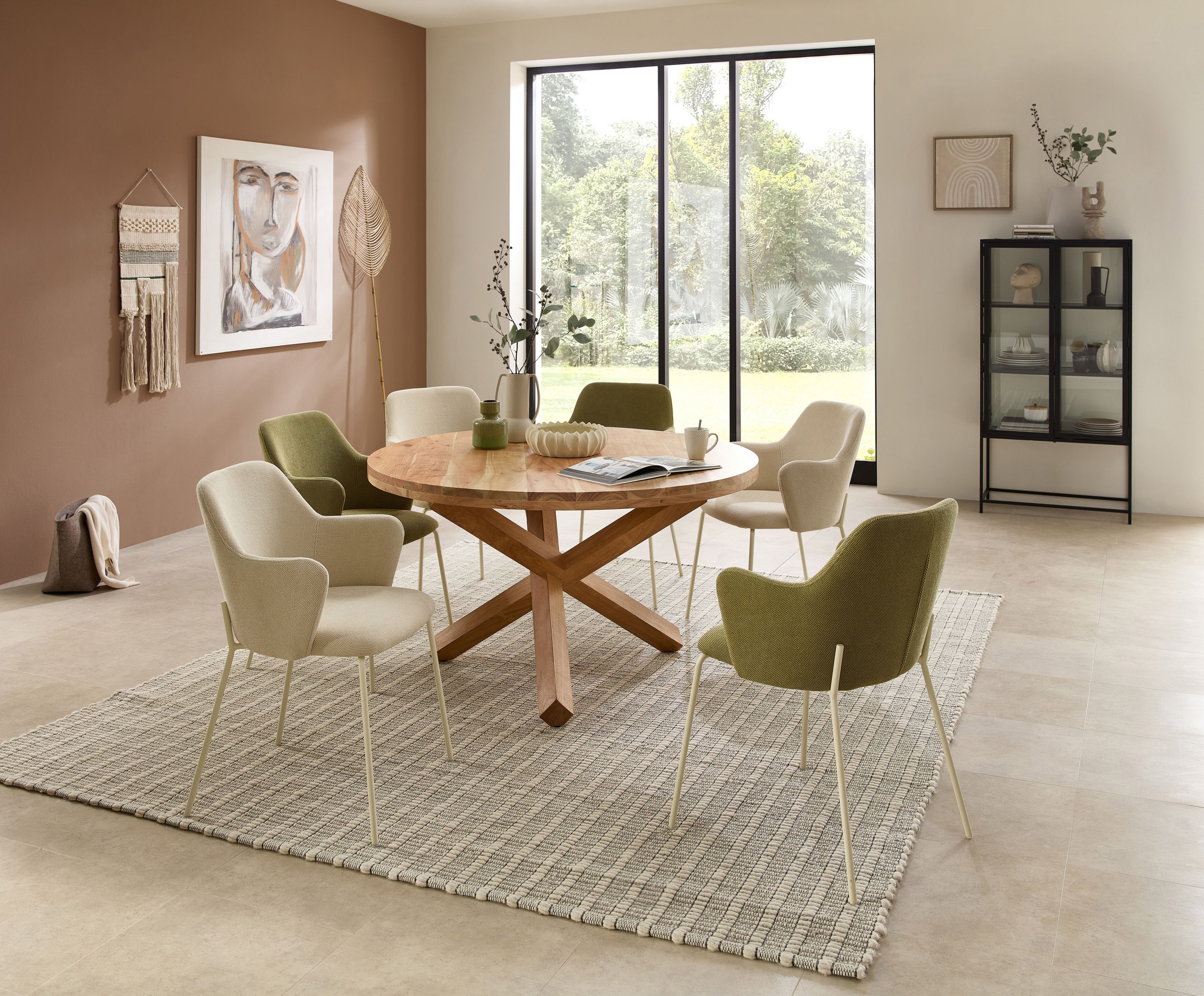 Stolkom Armlehnstuhl »Lissi BxHxT 60x84x44 cm« (Set) 4 Stk.Breite 60cm, Metallgestell