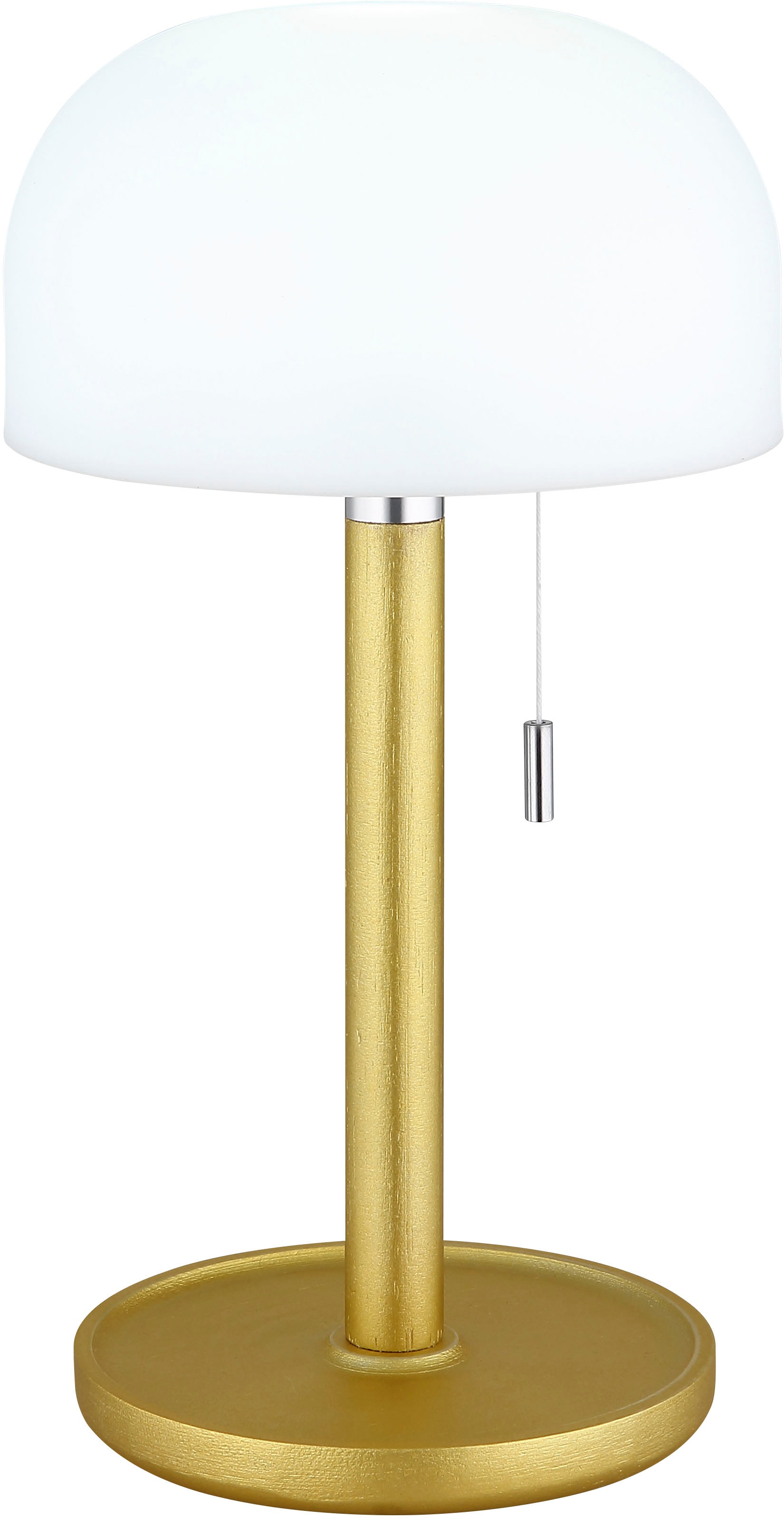 GLOBO LIGHTING LED Tischleuchte »NORMAN« LED-Modul 1 Stk. warmweiß - kaltweiß Akkutischleuchte auch für draußen, Zugschalter Kordel, Akkulampe