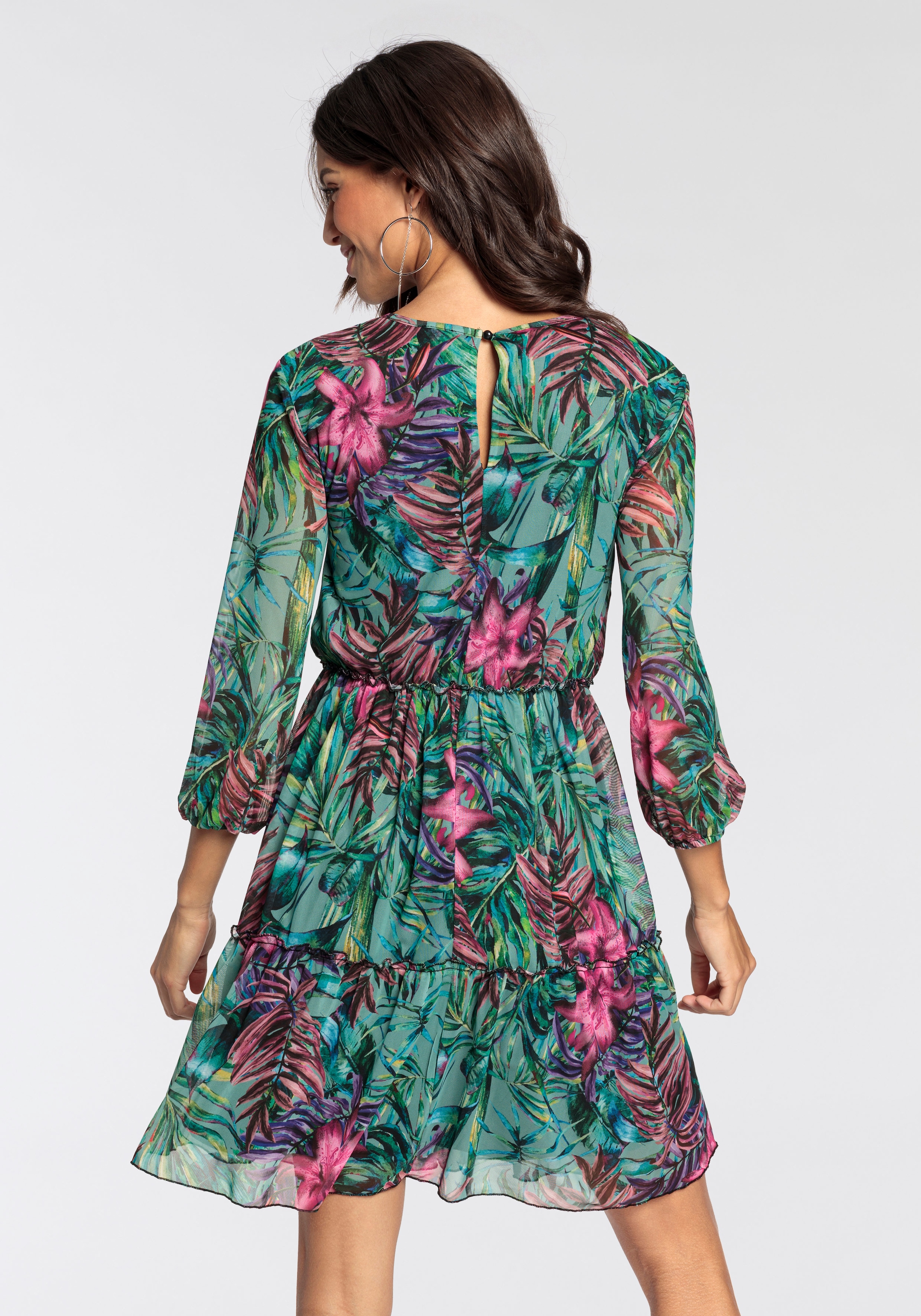Melrose Meshkleid, im modernem Allover-Print