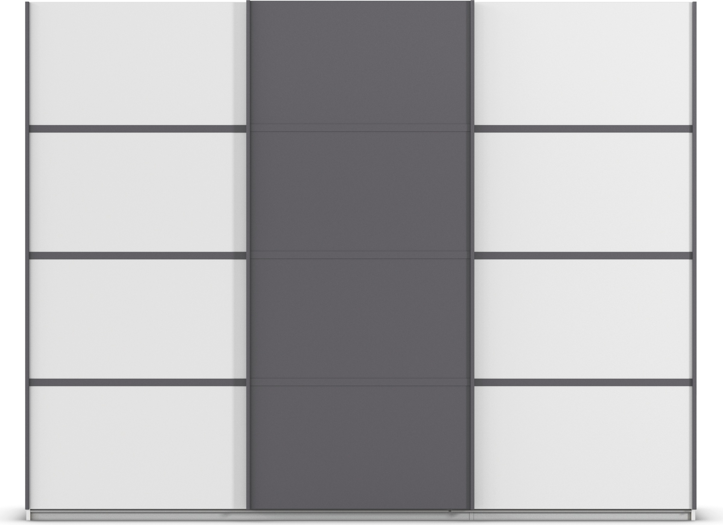 rauch Kleiderschrank »Schwebetürenschrank OTTO´s Choice Garderobe Schrank TOP ANGEBOT Avola«, (in 3 verschiedenen Ausstattungen BASIC/CLASSIC/PREMIUM), mit eleganten Zierleisten in Chrom, Schwarz oder Weiß MADE IN GERMANY