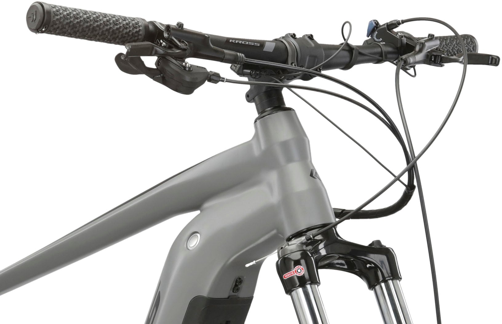 Kross E-Bike »KROSS E-MTB Level Boost 1.0 29" grau«, 10 Gang, Shimano, DEORE M5120, Mittelmotor 250 W, Pedelec, Elektrofahrrad für Damen und Herren