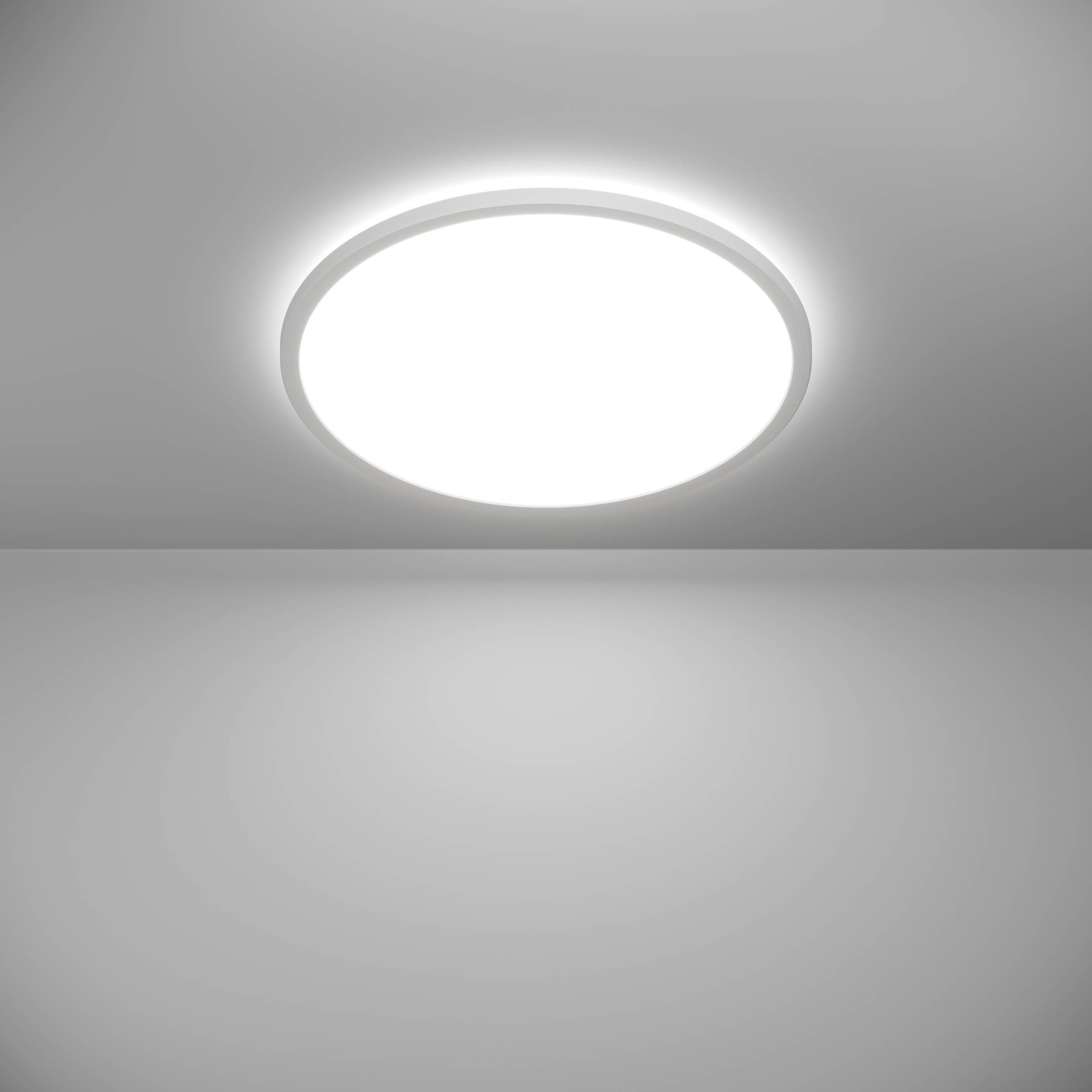 EGLO Deckenleuchte »Rovito Deckenlampe, Deckenbeleuchtung, Badlampe, Kunststoff, IP44« LED-Modul 1 Stk. Kaltweiß | Neutralweiß | Warmweiß Wand-/Deckenleuchte - H3,2 x Ø50 cm - weiß - 16,8W inkl.