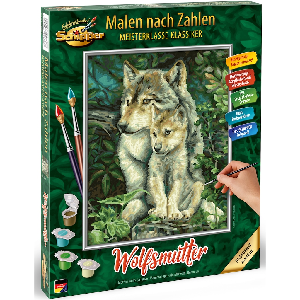 Schipper Malen nach Zahlen »Meisterklasse Klassiker - Wolfsmutter«