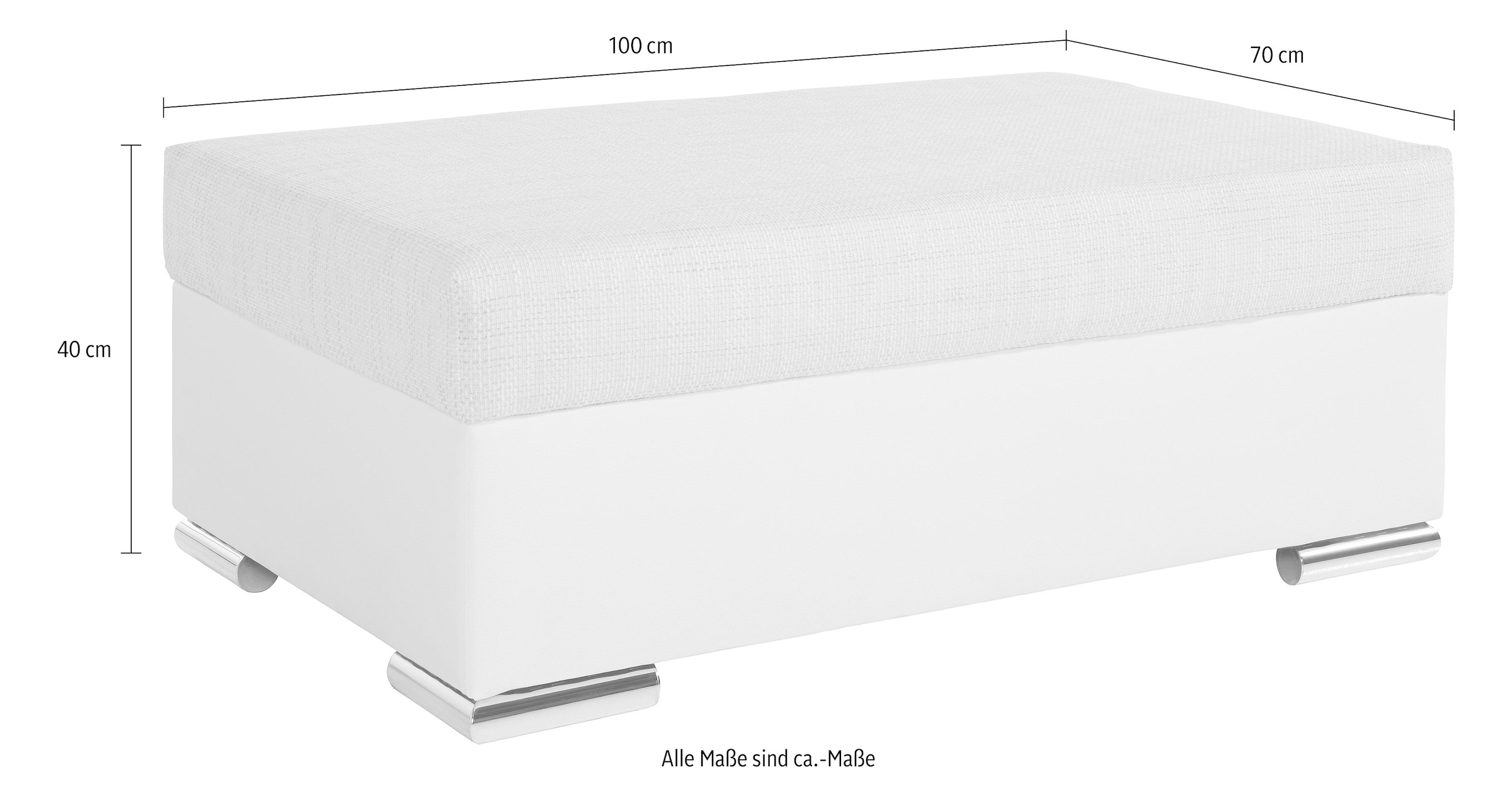 COLLECTION AB Hocker »John«, Frei im Raum stellbar, Polyätherschaum-Polst., Individuell kombinierb.