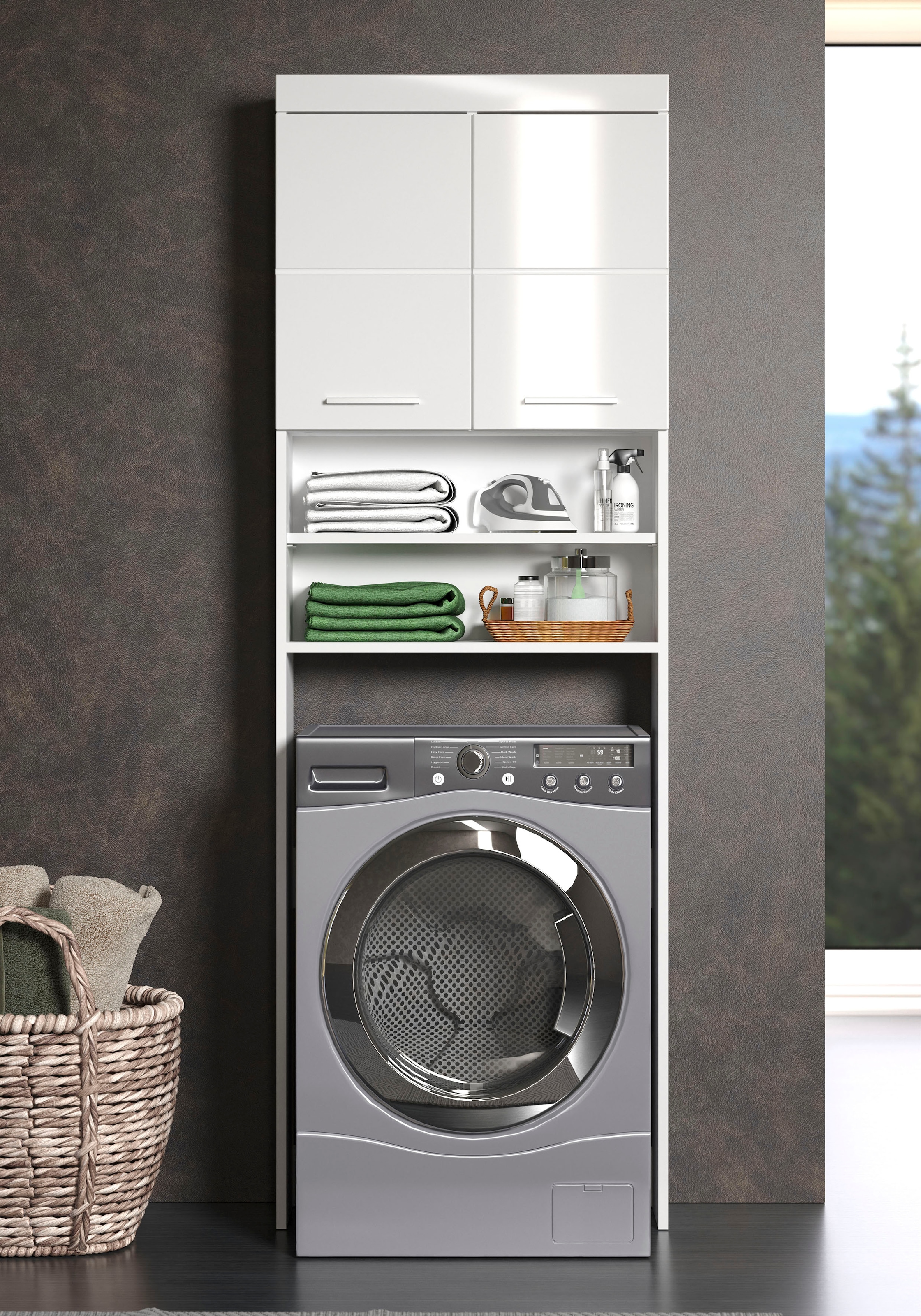INOSIGN Waschmaschinenumbauschrank »Avena«, Höhe 187 mit für Breite cm, 3 XXL 60 Nische Waschmaschinen Jahren cm Garantie