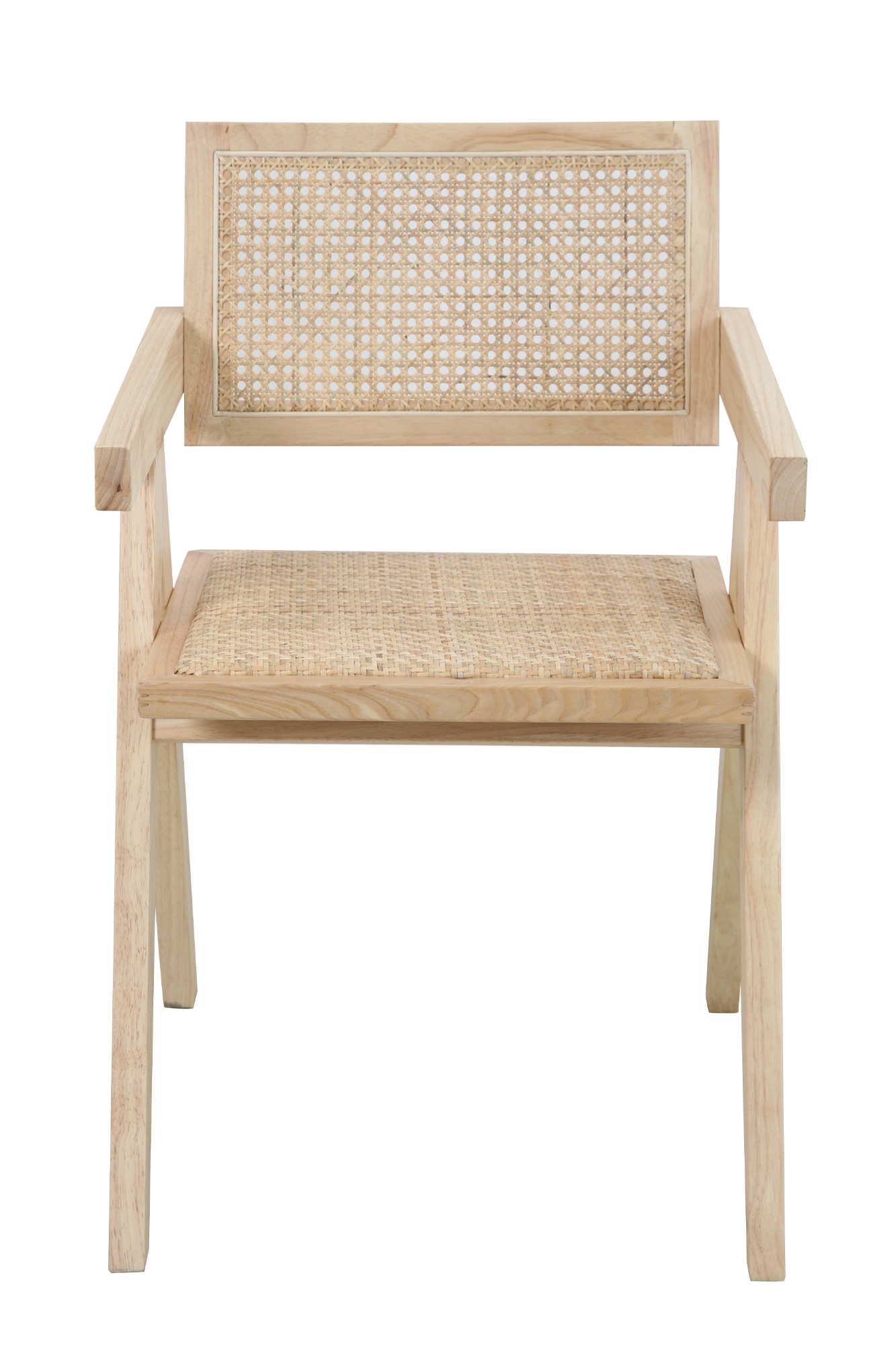 SIT Armlehnstuhl, gepolsteter Sitz, Rücken und Sitz mit Rattan