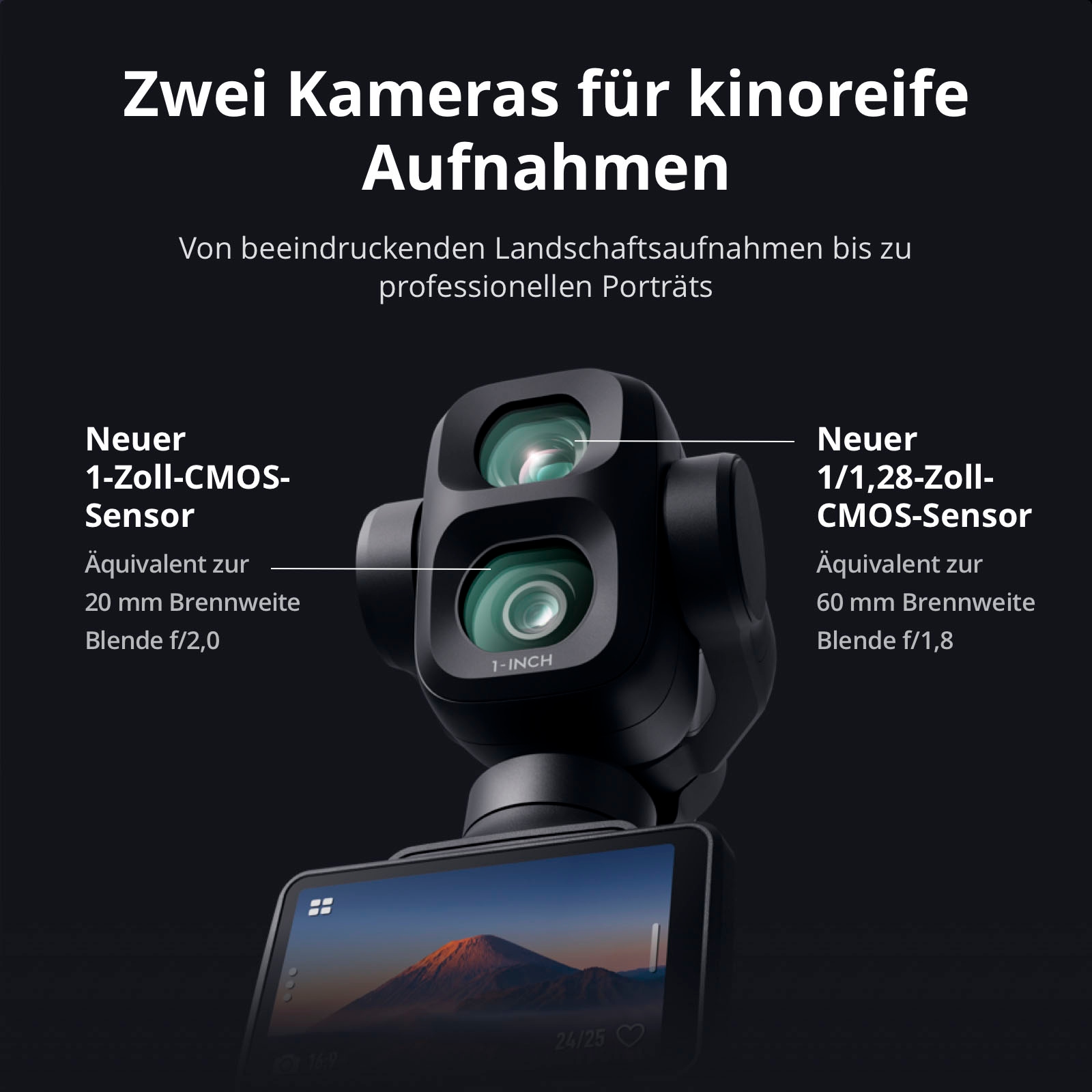 DJI Kompaktkamera »Osmo Pocket 4P (Pro) Vlog Combo« Weitwinkelobjektiv , Teleobjektiv , 37 , 3 fach fach x opt. Zoom , Bluetooth