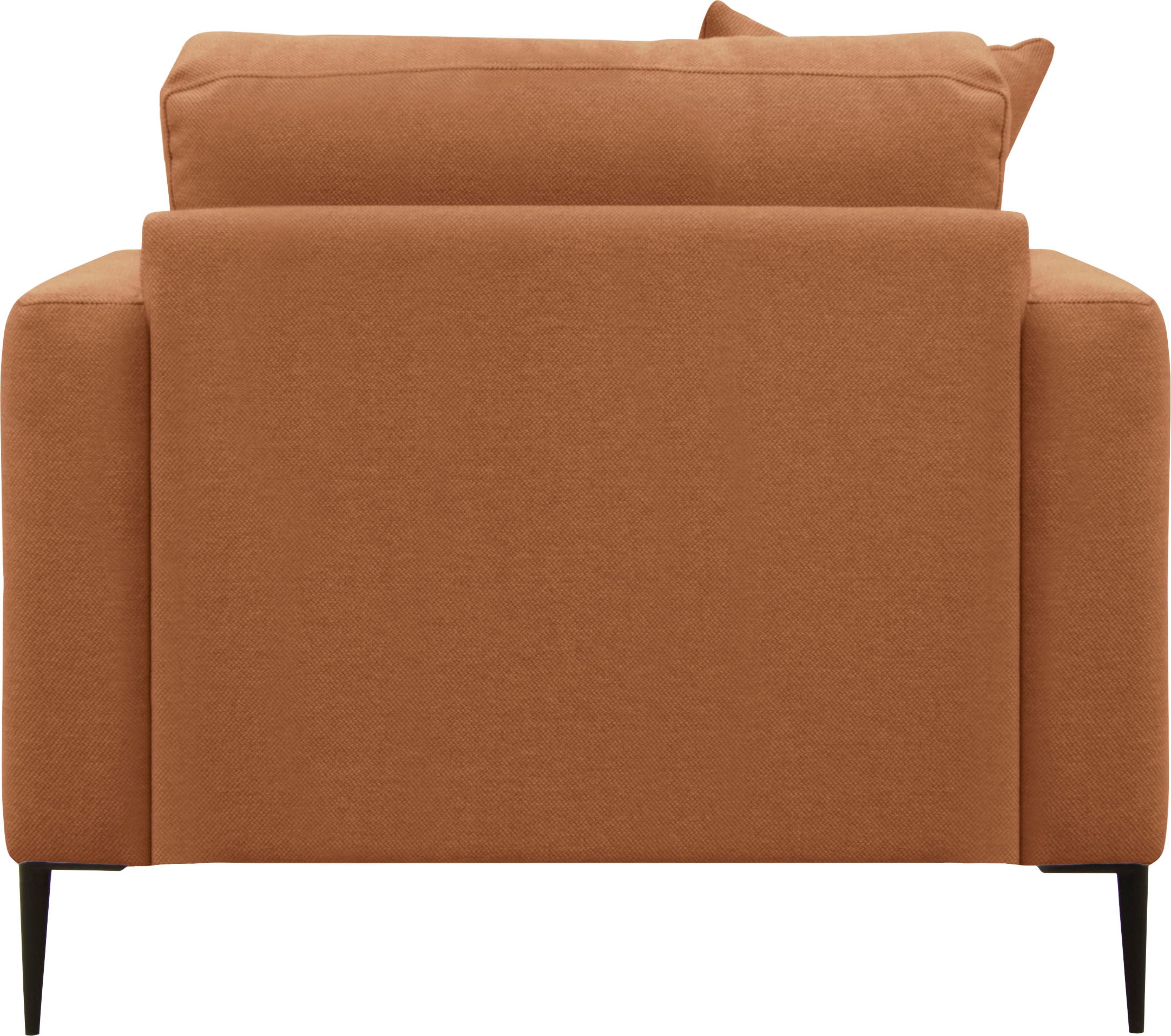 Leonique Sessel »Cozy Loungesessel, Designersessel, Maße B/T/H: 91/97/80 cm«, mit Metallbeinen und Zierkissen