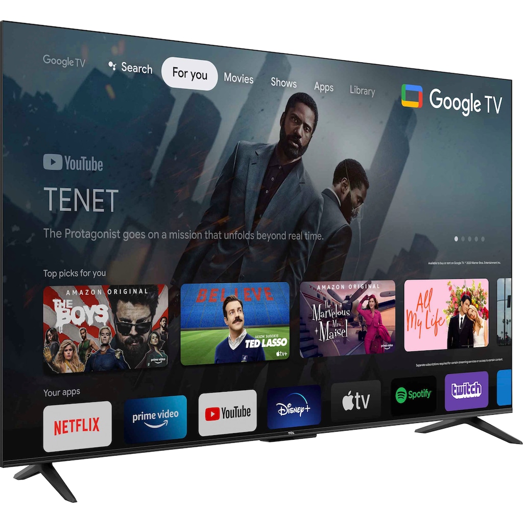 TCL LED-Fernseher »50P631X1«, 126 cm/50 Zoll, 4K Ultra HD, Android TV-Google TV-Smart-TV, HDR10, 60Hz Motion Clarity, Metallgehäuse