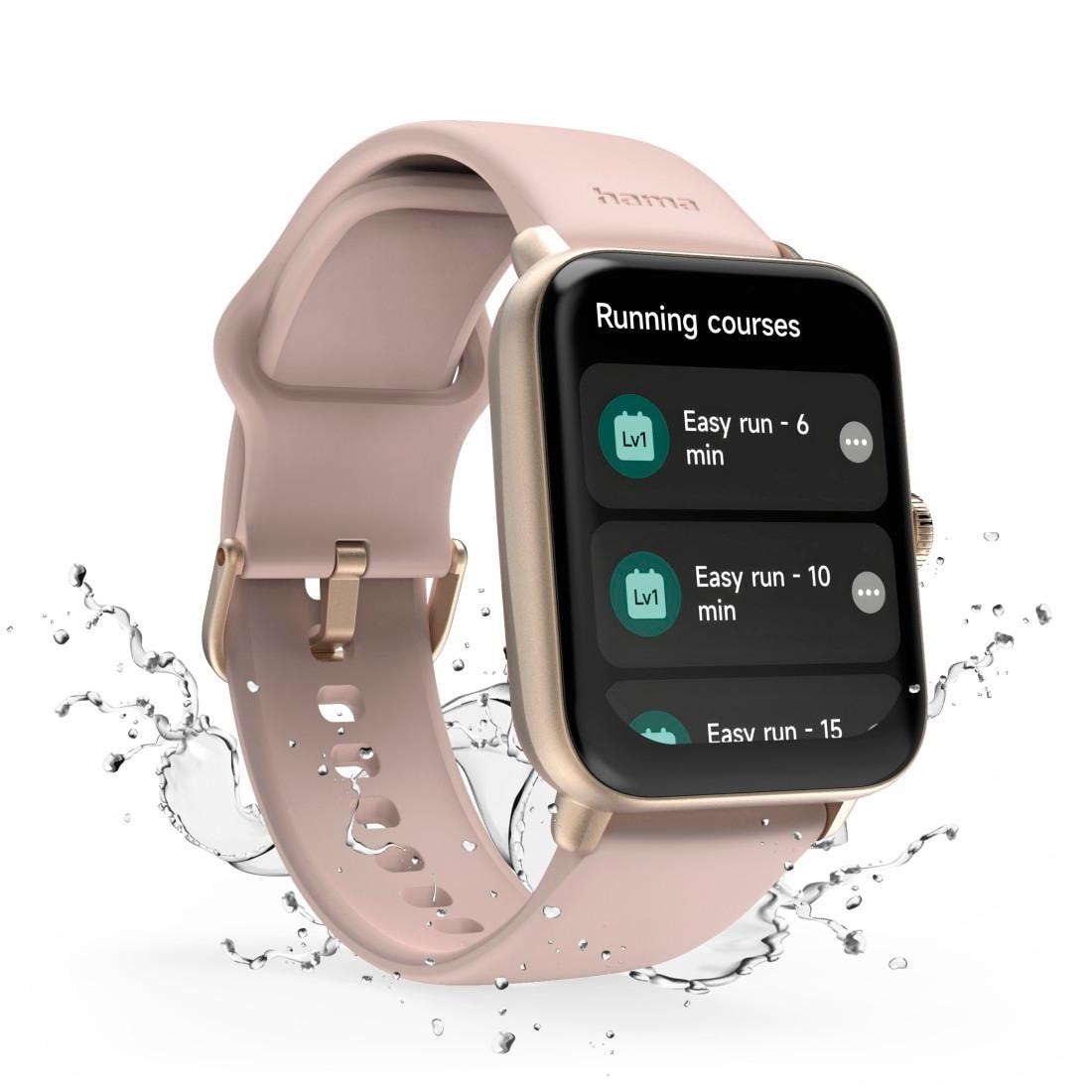 Hama Smartwatch »Smartwatch 1,65“ mit GPS (Fitness, Puls, wasserdicht)«(/ 1,65 ″)
