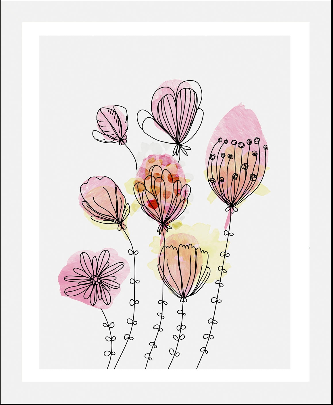 queence Bild »Faye« Blumen | Blumenbilder | Pflanzen | Pflanzenbilder 1 Stk. tlg. gerahmt