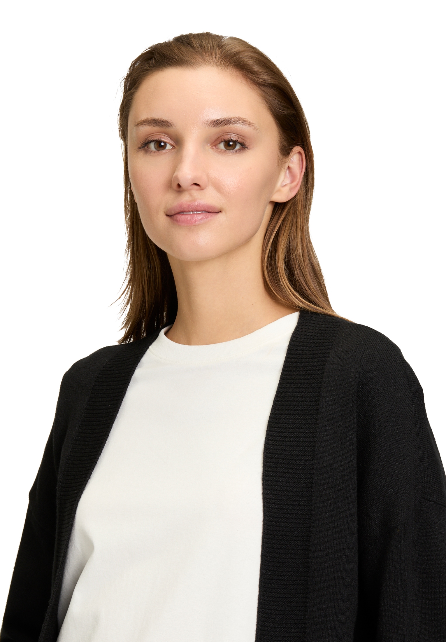 Cartoon Strickjacke »Basic-Strickjacke mit Rippbündchen«