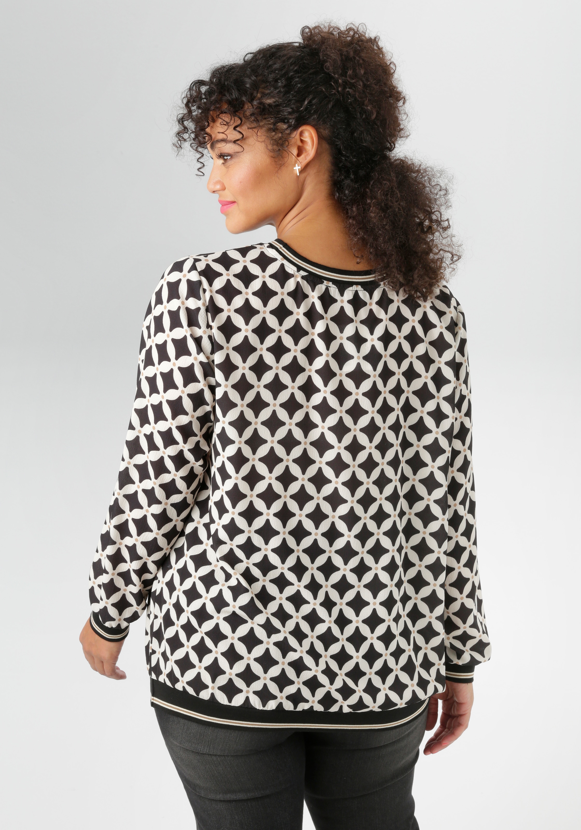 Aniston PLUS Shirtbluse, in Crêpe-Qualität - NEUE KOLLEKTION