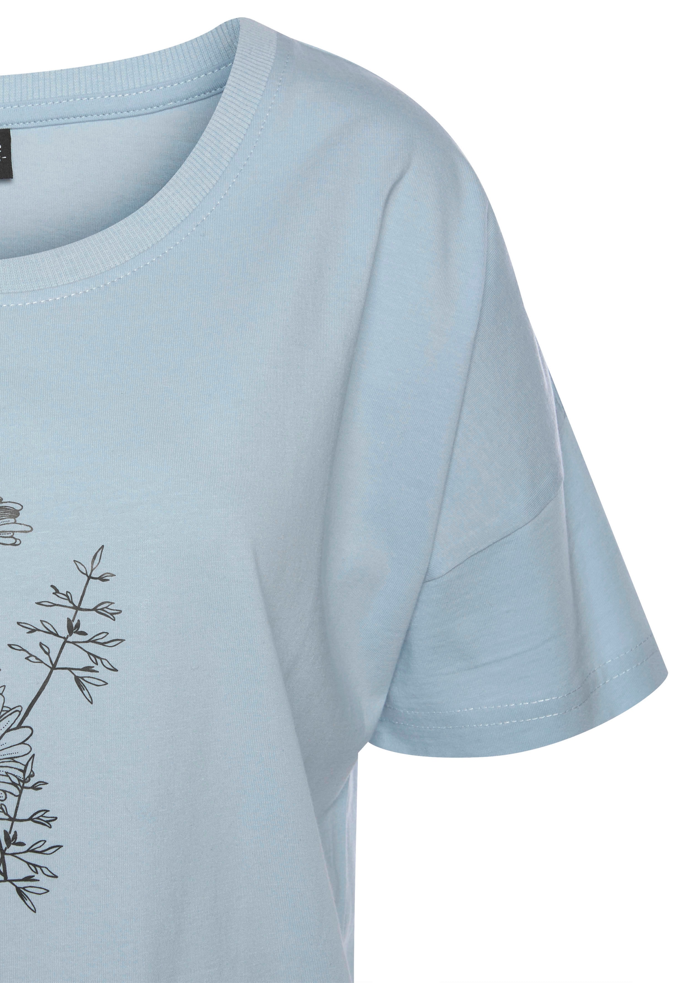 Vivance Dreams Bigshirt, (2er-Pack), mit Frontdruck