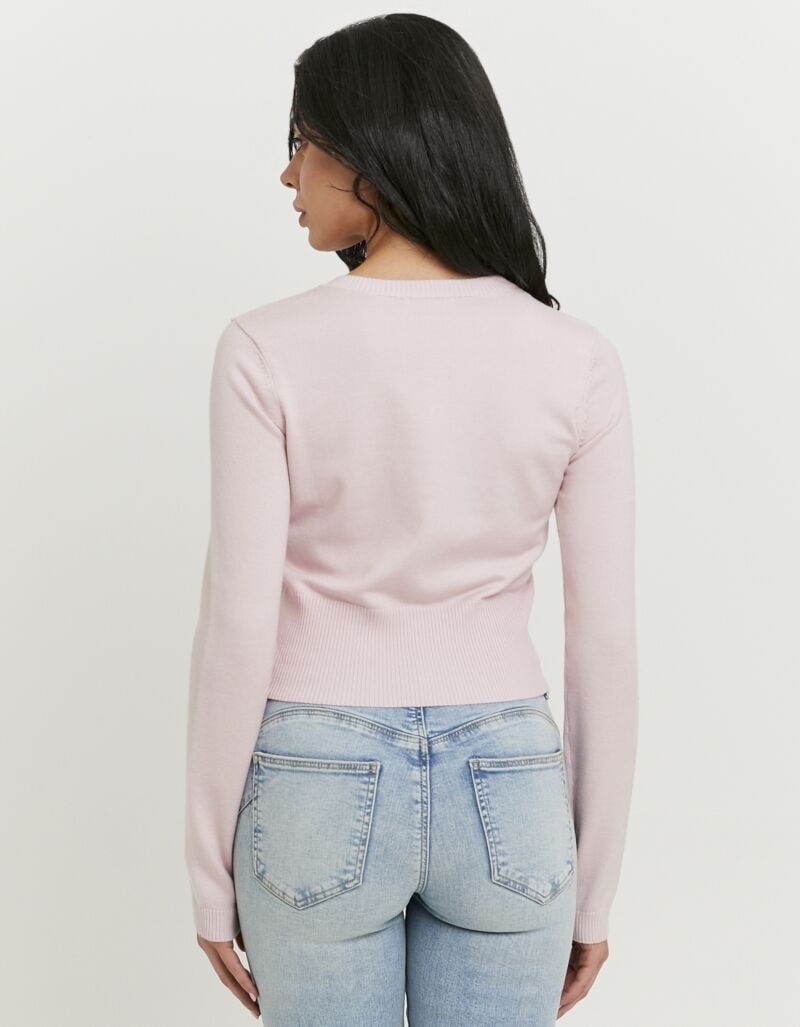 Tally Weijl Strickjacke »SCAVIFRANKI« Materialmix, Basic, kürzer geschnitten