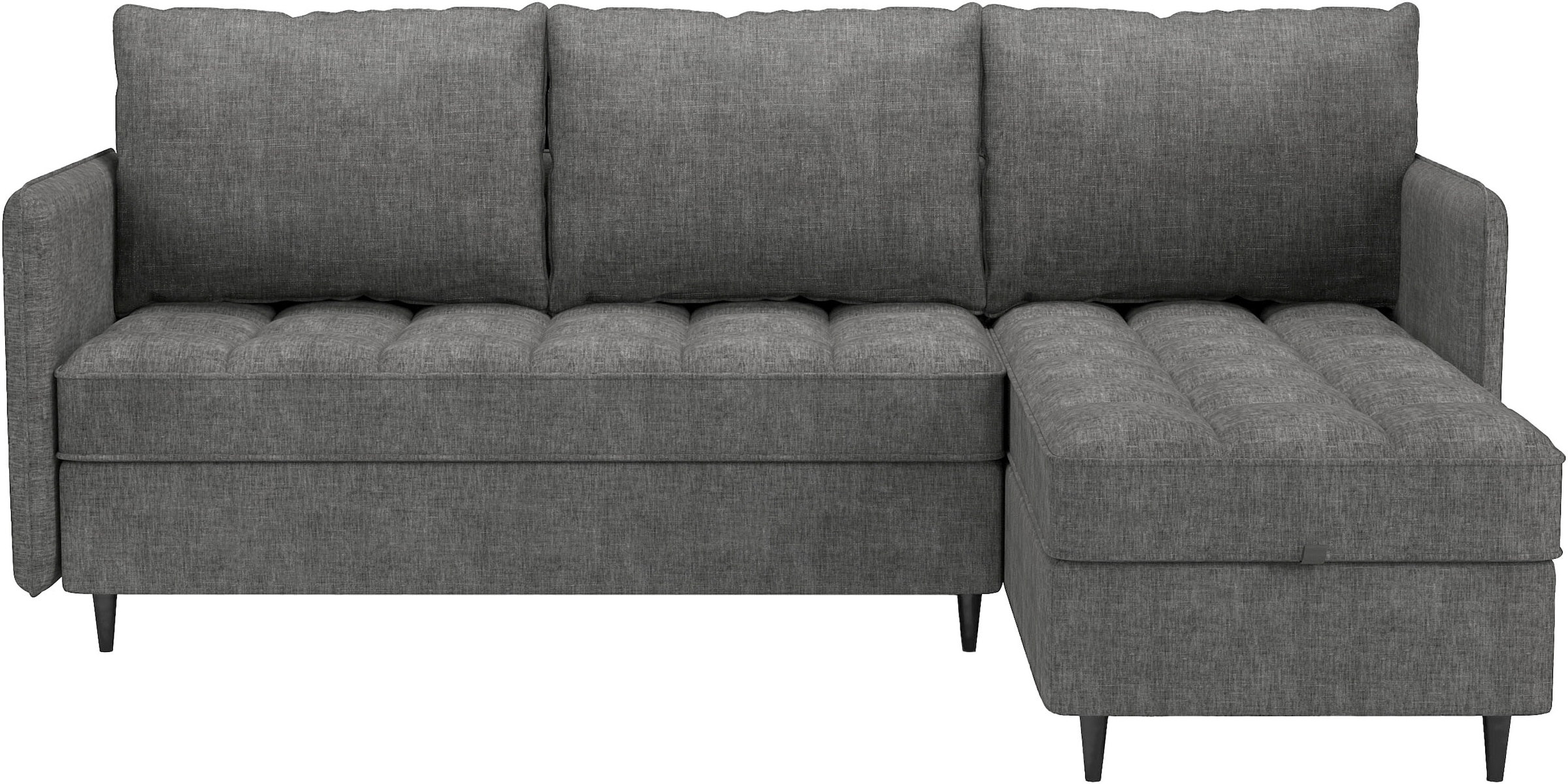 Dorel Home Ecksofa »LINDHUS, L-Form, verschiedene Stellvarianten, Loungesofa, Schlaf-Liege«, Wohnlandschaft, mit Recamiere, großer Bettkasten, Cord, Chenille