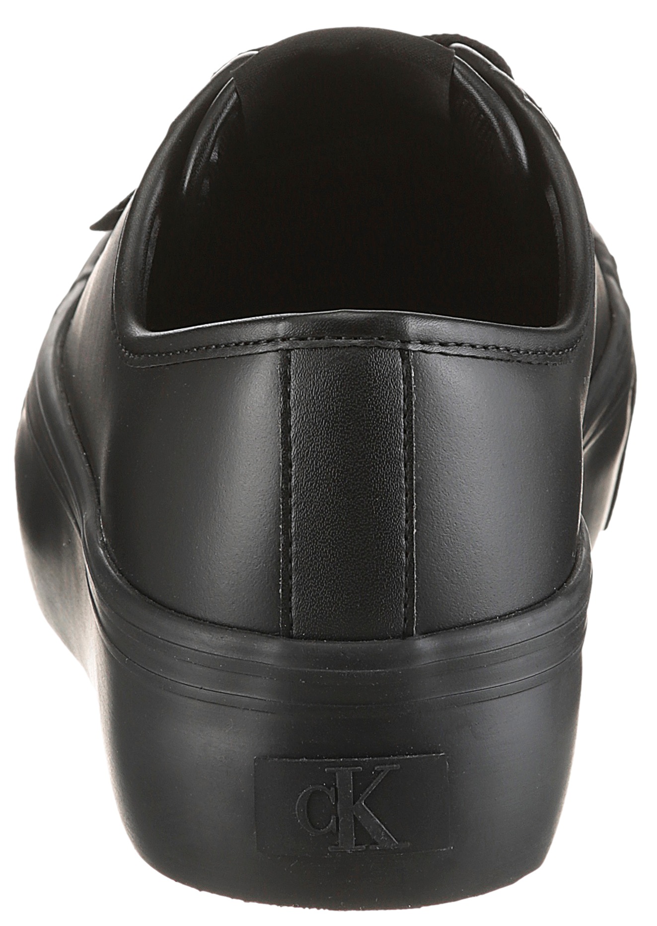 Calvin Klein Jeans Plateausneaker »VULC FLATF LACE UP LTH CK«  Schnürschuh, Halbschuh, Freizeitsneaker mit CK-Logo