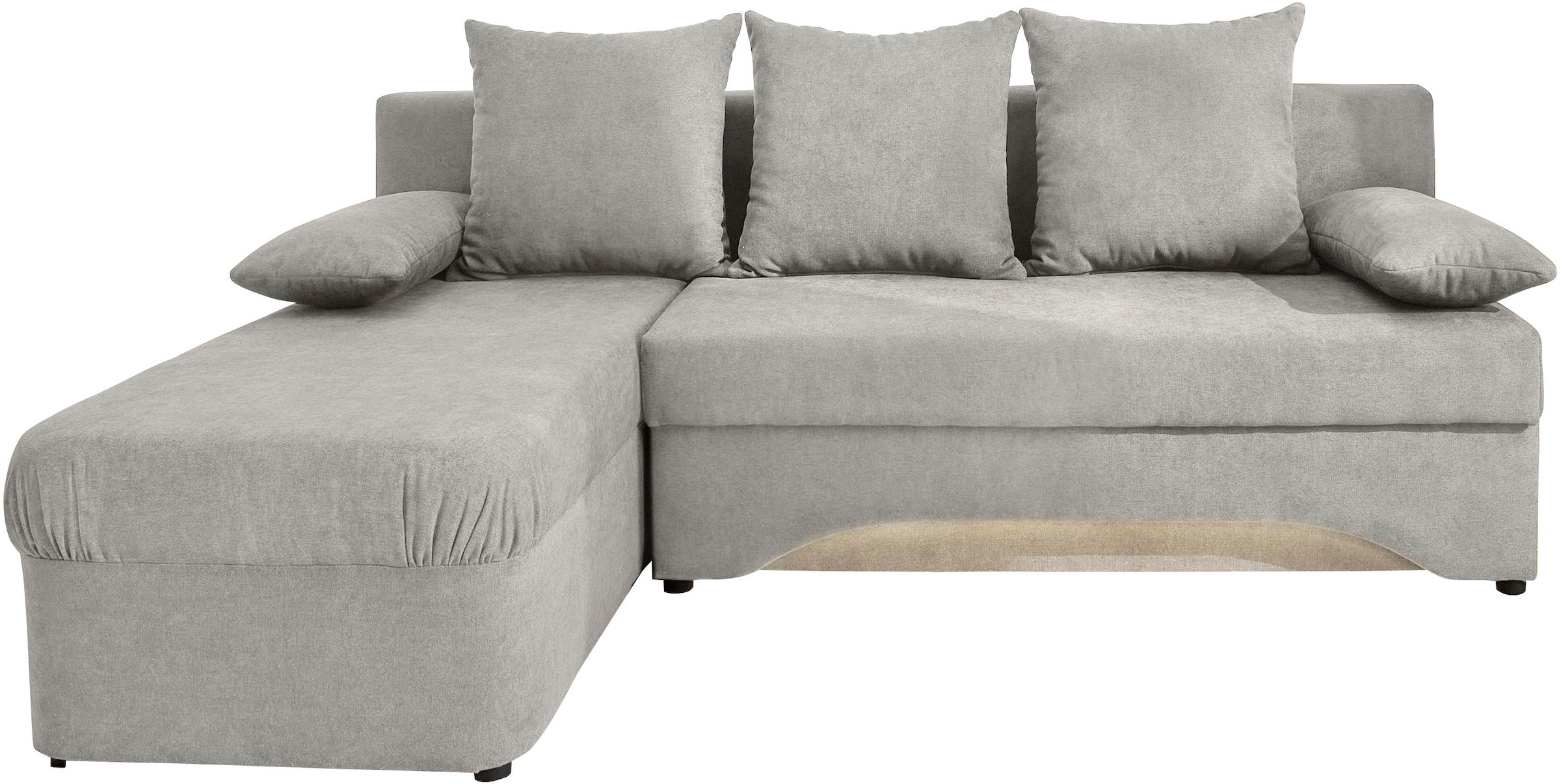 Jockenhöfer Gruppe Ecksofa »Starlight, L-Form, mit indirekter dimmbarer LED-Beleuchtung«, Gästebettfunktion; Stauraum/Bettkasten, mit Kissen