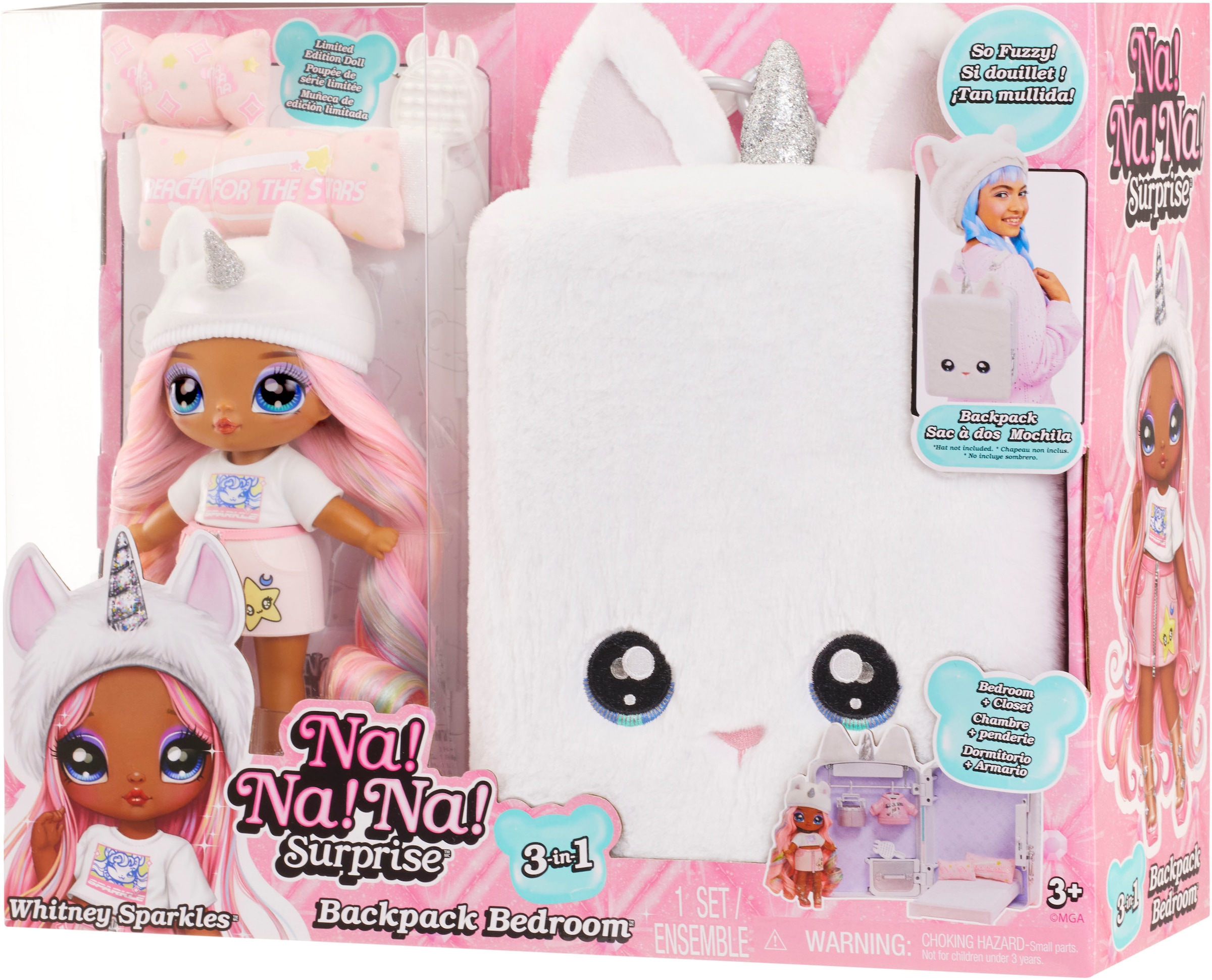 MGA ENTERTAINMENT Puppenmöbel »3in1 Backpack Bedroom Unicorn - Whitney Sparkles«, Na! Na! Na! Surprise