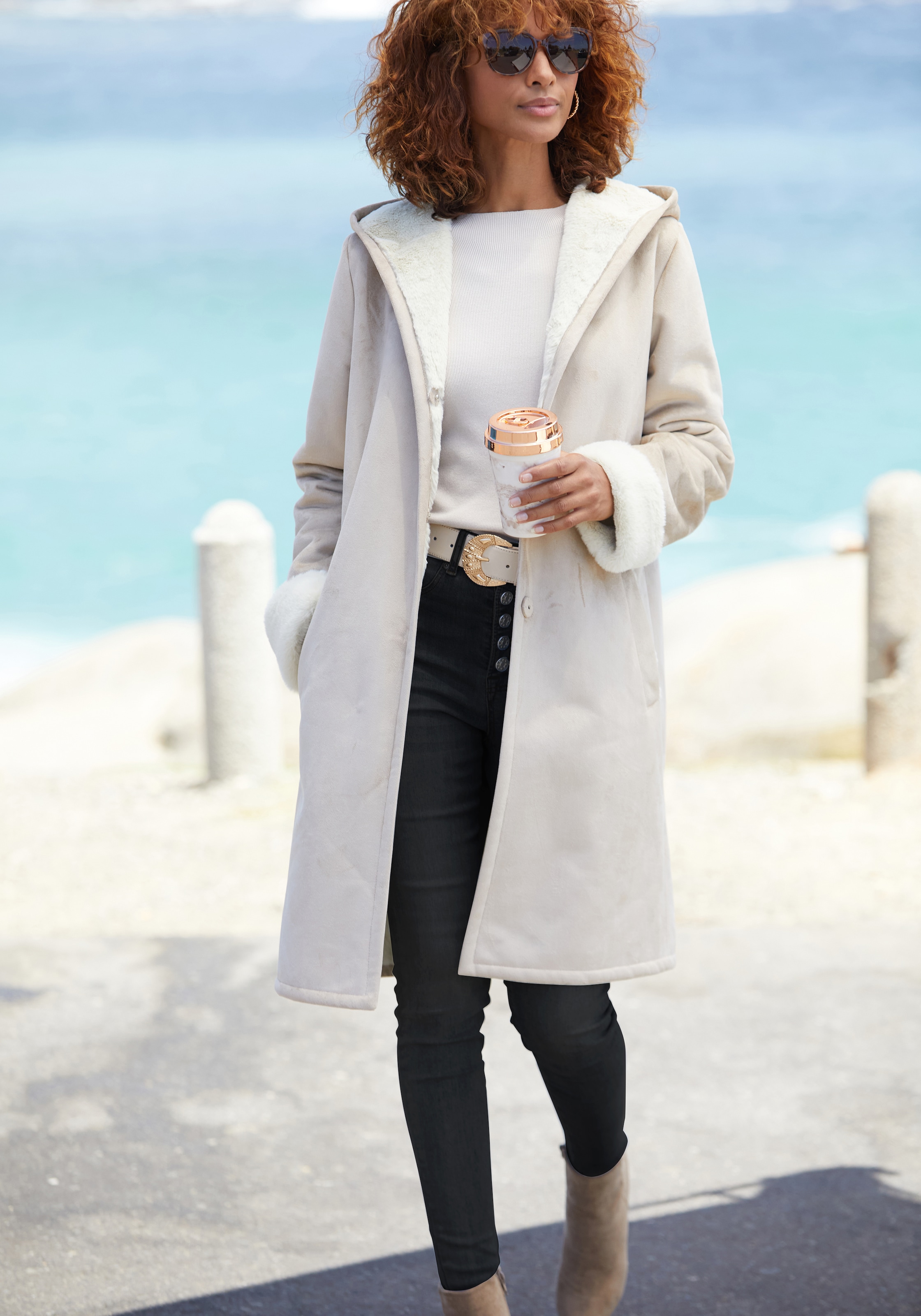 Buffalo High-waist-Jeans, mit modischer Knopfleiste, schmale Skinny-Jeans, Stretch-Qualität
