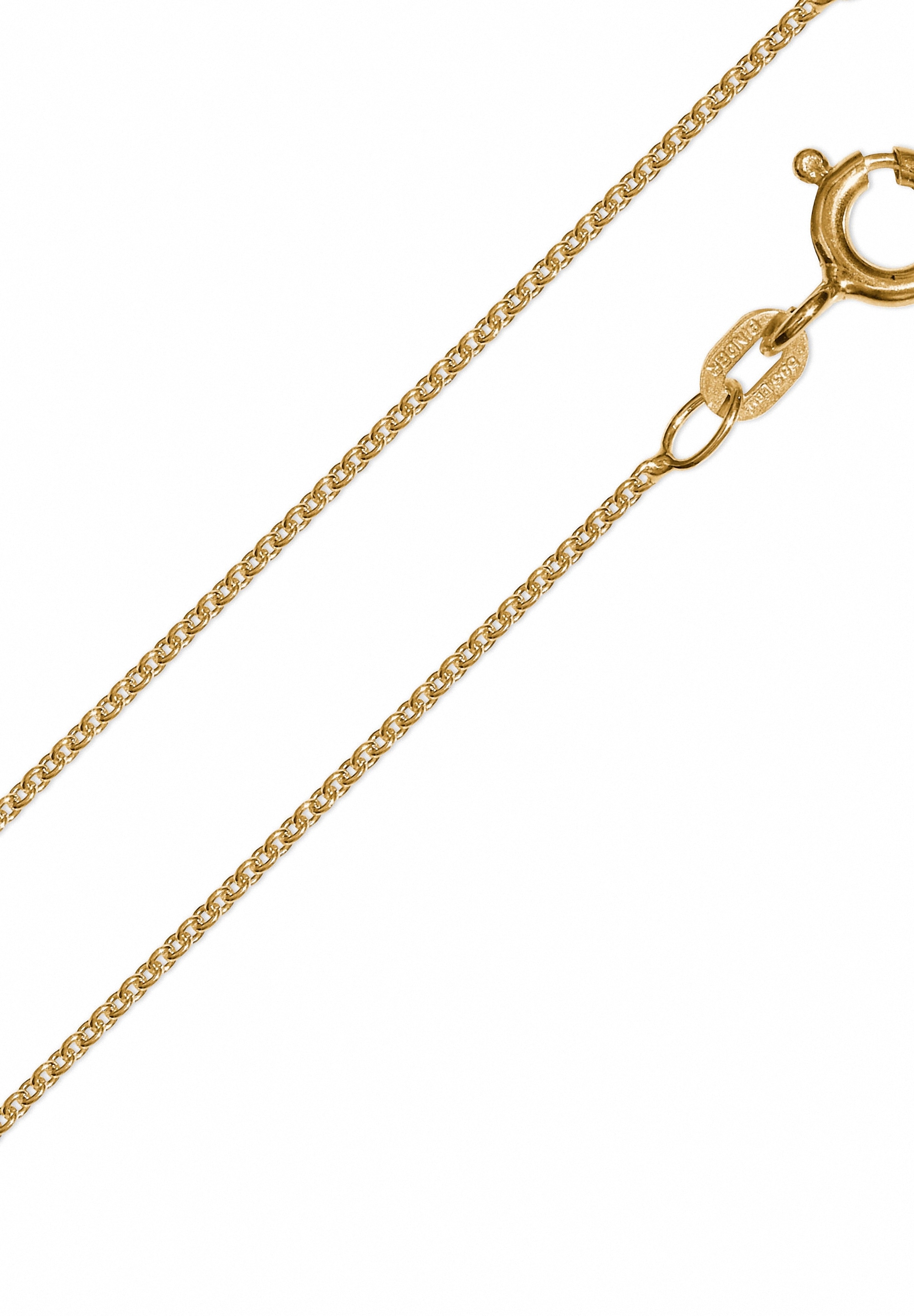 ONE ELEMENT Goldkette »Halskette Rundankerkette aus 585 Gelbgold Ø 1,1 mm«