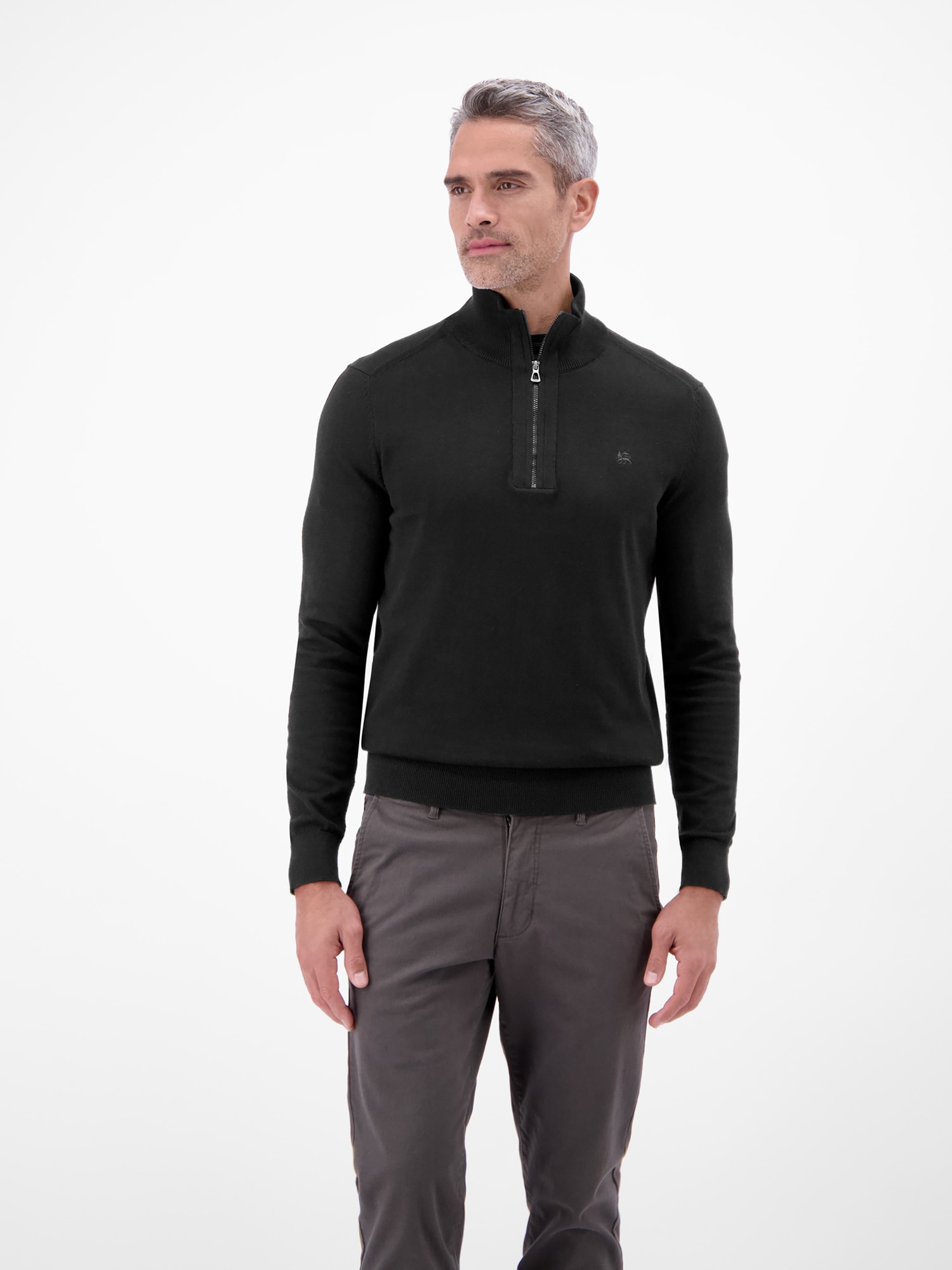 LERROS Troyer »Flachstrickpullover mit Troyerkragen«