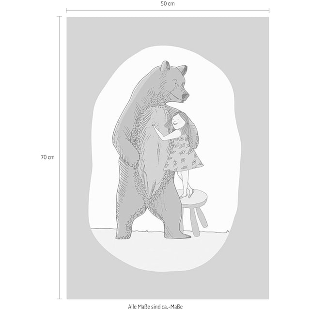 Komar Poster »Lili and Bear«, Tiere, (Packung, 1 St.), Kinderzimmer,  Schlafzimmer, Wohnzimmer online kaufen | mit 3 Jahren XXL Garantie