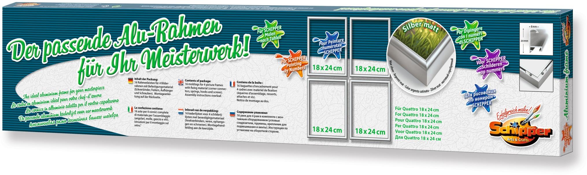 ➥ in cm«, Zahlen, Bilderrahmen Germany »Malen XXL 3 Jahre Garantie UNIVERSAL (Set), nach 18x24 | Schipper Made